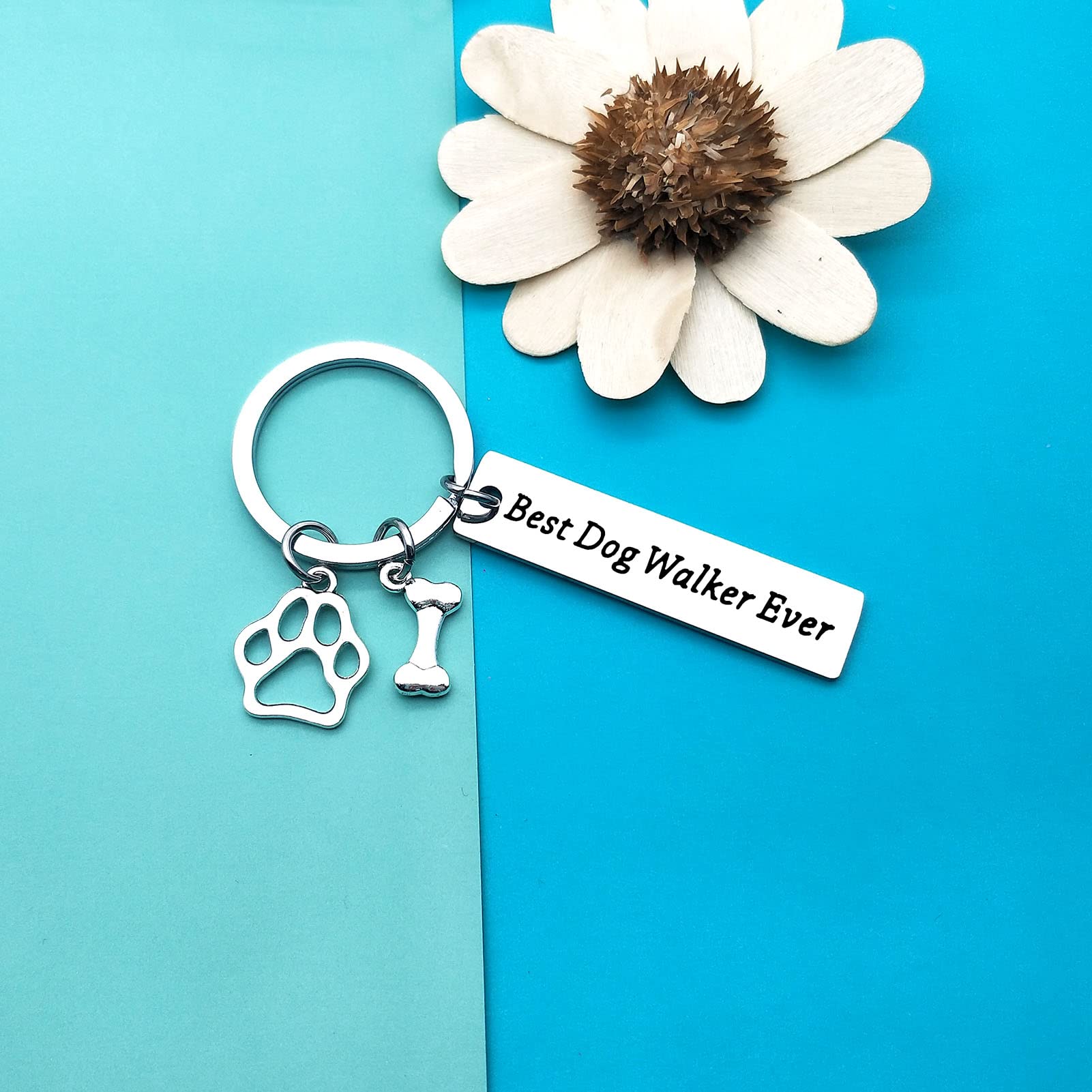 Best Dog Walker Ever Keychain - Appreciation Gift for Dog Sitters & Pet Lovers - Thank You Gift for Dog Caretakers - Christmas & Birthday Present for Dog Owners - Perfect for Daily Walks, Pet Sitting & Special Occasions
