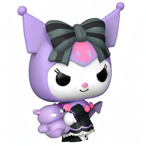 Funko Pop! Sanrio Kuromi with Baku Vinyl Figure - Hot Topic Exclusive Purple Collectible (66430) | Cute Anime Decor for Bedroom, Office & Gift for Hello Kitty Fans