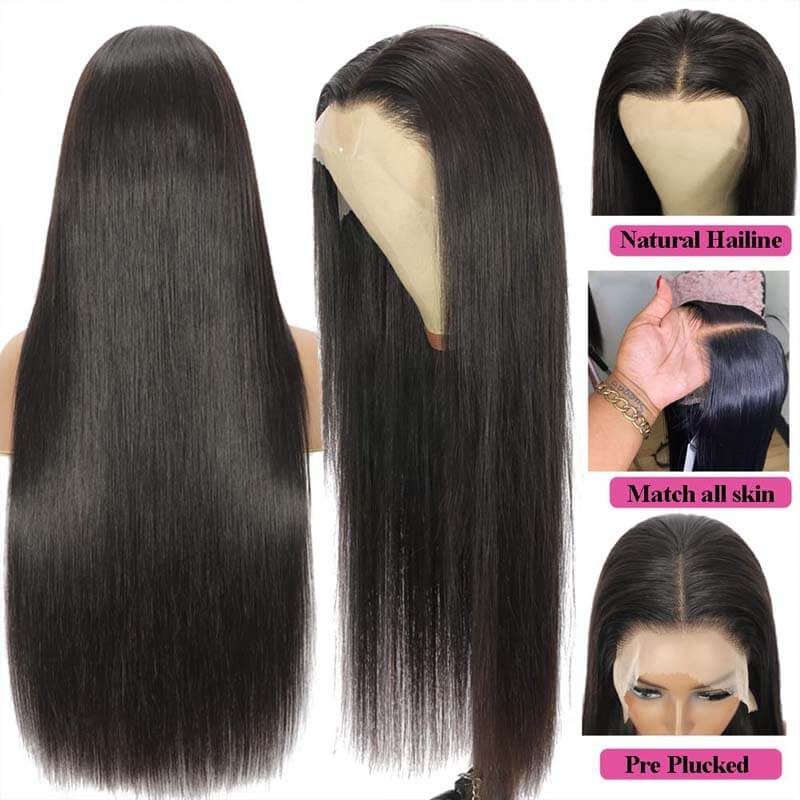 Eullair No-Sew 5x5 13x4 13x6 Lace Front Wigs - Straight/Body Wave/Deep Wave/Curly Human Hair 200% Density | Perfect for Daily Wear, Parties & Special Occasions