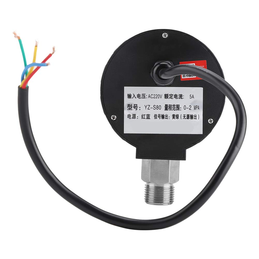 220V Digital Air Pressure Switch with 4-Digit LED Display - Precision Air Compressor Controller for Industrial & Home Workshop Use