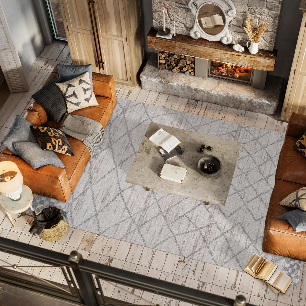 Stylish Asilah Moroccan Modern Diamond Area Rug - Soft & Durable for Living Room, Bedroom, or Office Decor