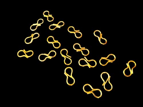 Teraiya's 200-Piece Gold Plated S Hook Necklace Clasps for Jewelry Making - DIY Necklace, Bracelet & Pendant Crafting Supplies