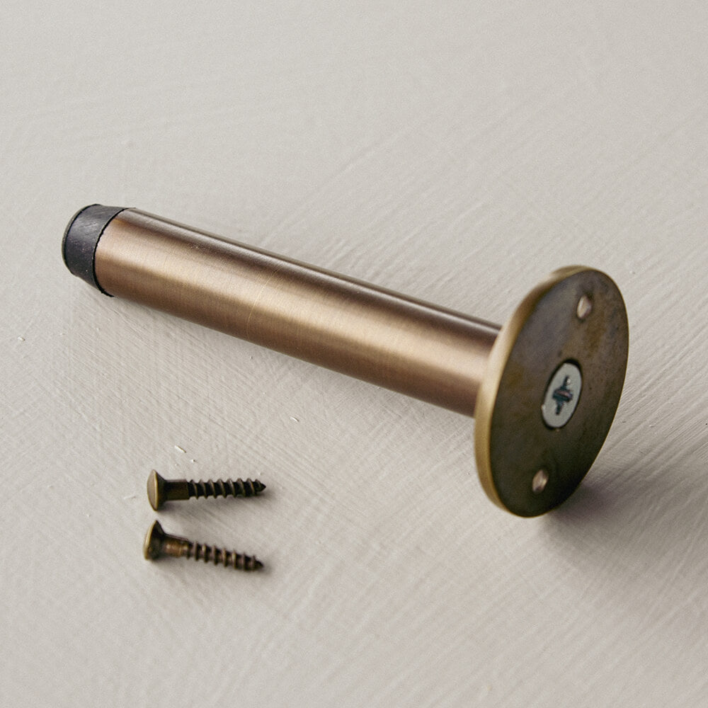 Antique Brass Door Stop with Projection - Heavy Duty Door Stopper for Home & Office - Perfect for Bedroom, Living Room, and Office Doors