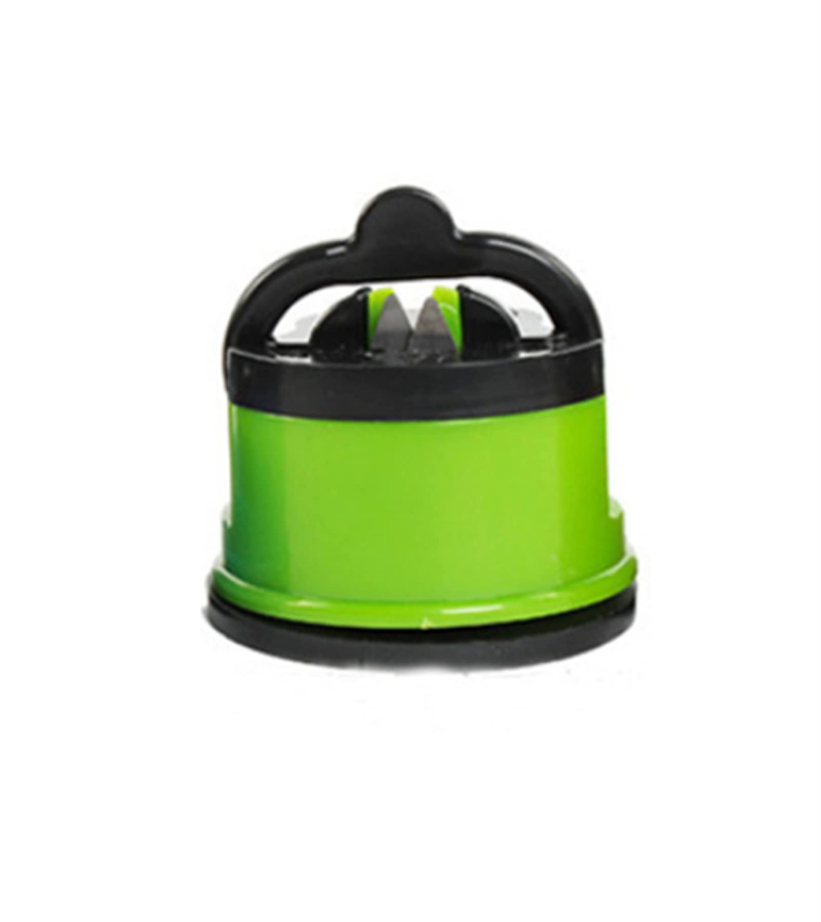 Premium Knife Sharpener Tool - Safe & Easy to Use for Kitchen Chef Knives, Damascus Knives - Suction Base for Stability - Perfect for Home Kitchens, Camping & Outdoor Cooking (Green)