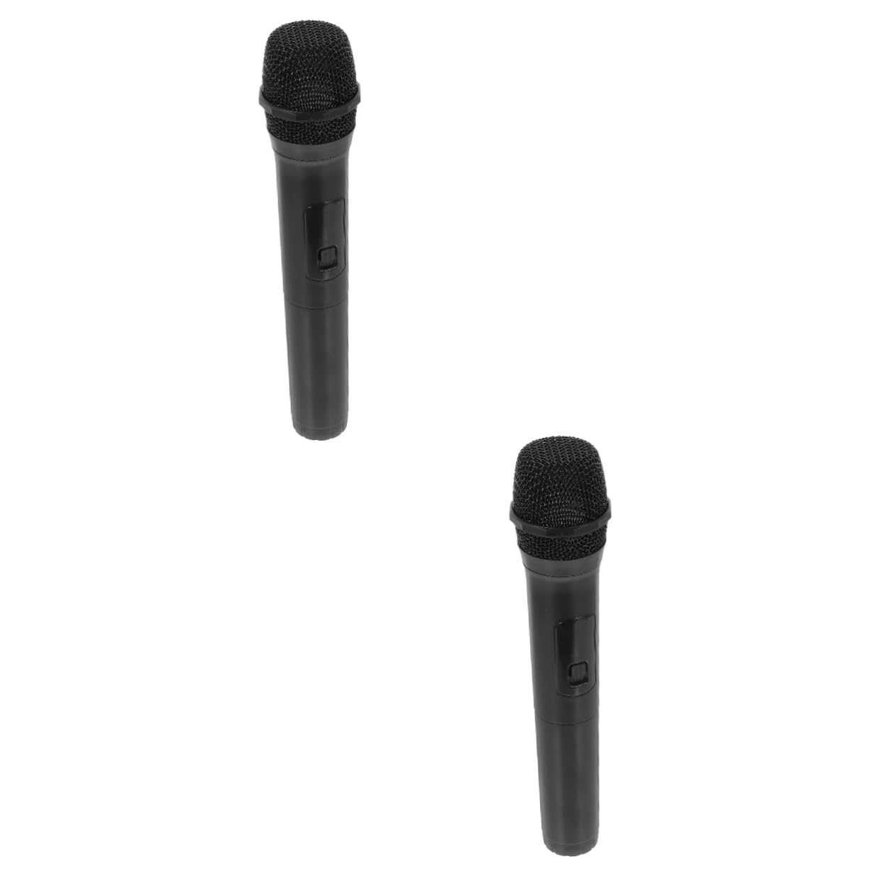 ORFOFE Set of 2 Realistic Artificial Microphones - Durable Stage Microphones for Performances, Karaoke, Live Shows & Studio Recording