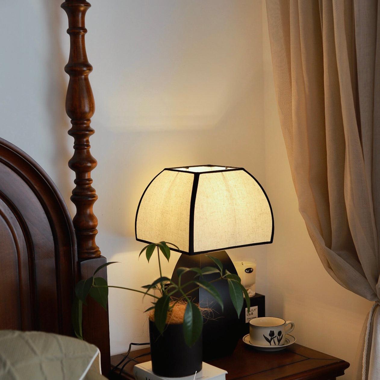 Modern Javier Black Table Lamp - Stylish LED Nightstand Lamp for Bedroom, Living Room & Office - Perfect for Reading, Decor & Ambient Lighting