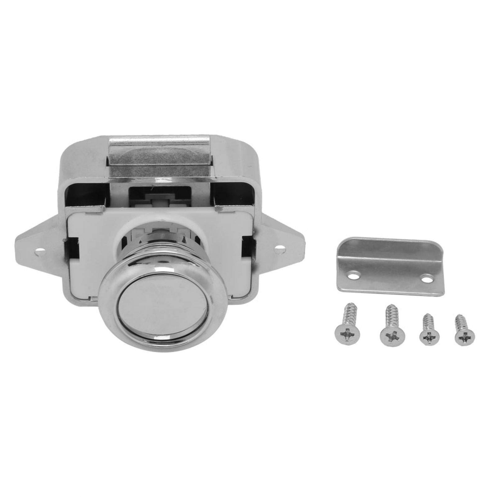 Walfront 3-Piece Push Button Locks for Cars, Boats & RVs - Cabinet Drawer Safety Latches with Buttons & Indicators | Secure Furniture in Vehicles & Campers