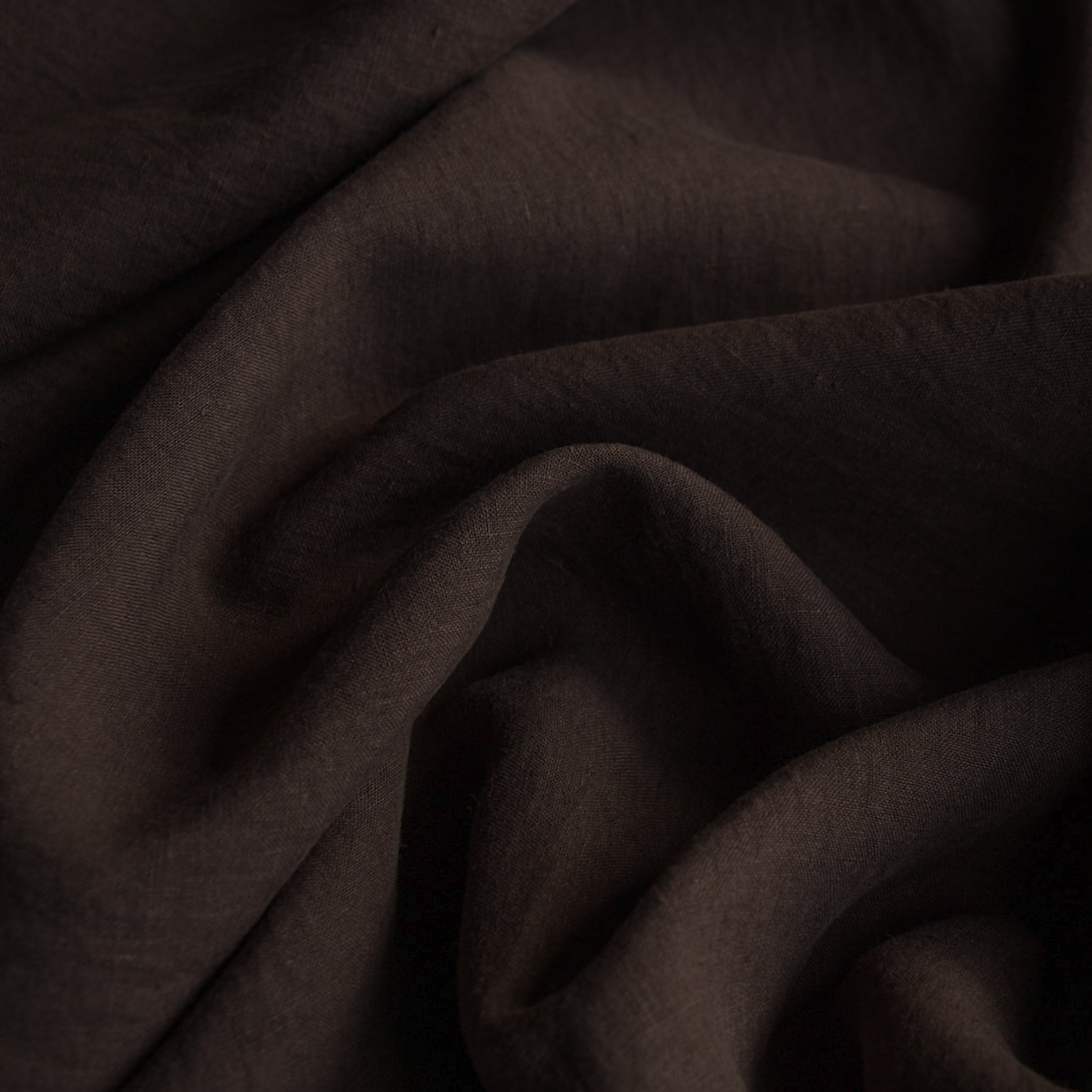 Premium Organic Carob Brown Washed Linen Fabric - Perfect for Bedding, Curtains & Boho Home Decor