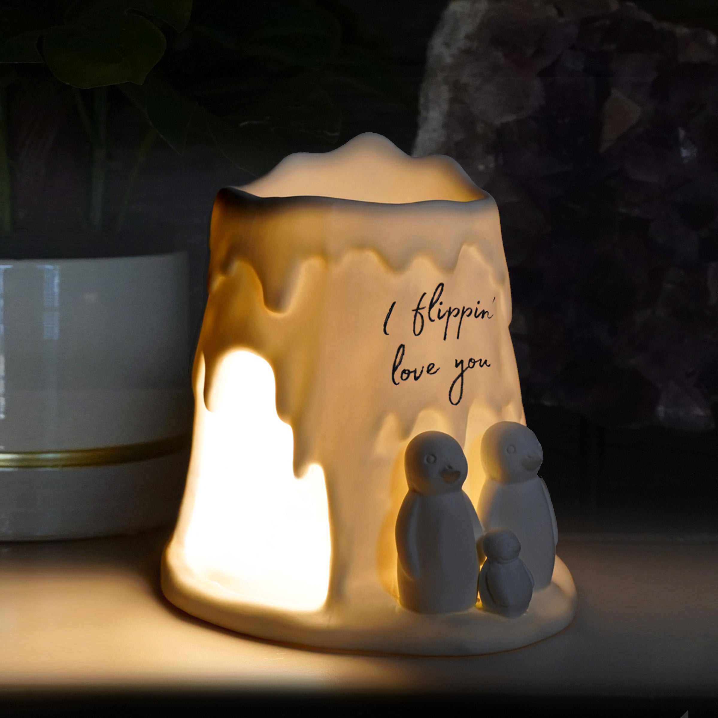 Elegant Cello Porcelain Tealight Holder - Perfect for Romantic Dinners, Wedding Decor & Home Ambiance | 'I Flippin Love You' Gift Idea
