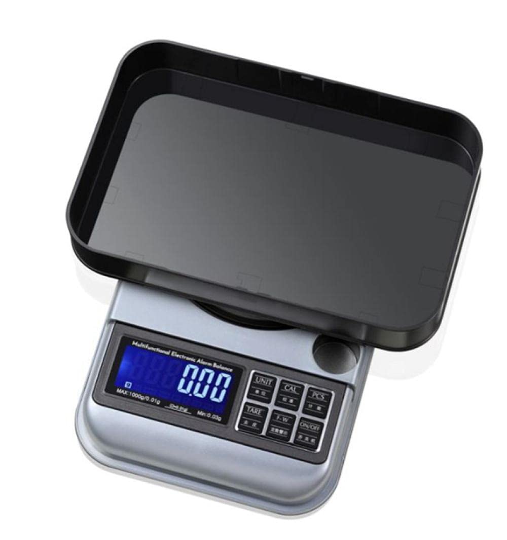 Precision Digital Jewelry Scale 1000g x 0.01g - Portable Gold & Gemstone Gram Scale for Kitchen, Lab, Pharmacy & Travel - Compact Pocket Weight Balance with LCD Display