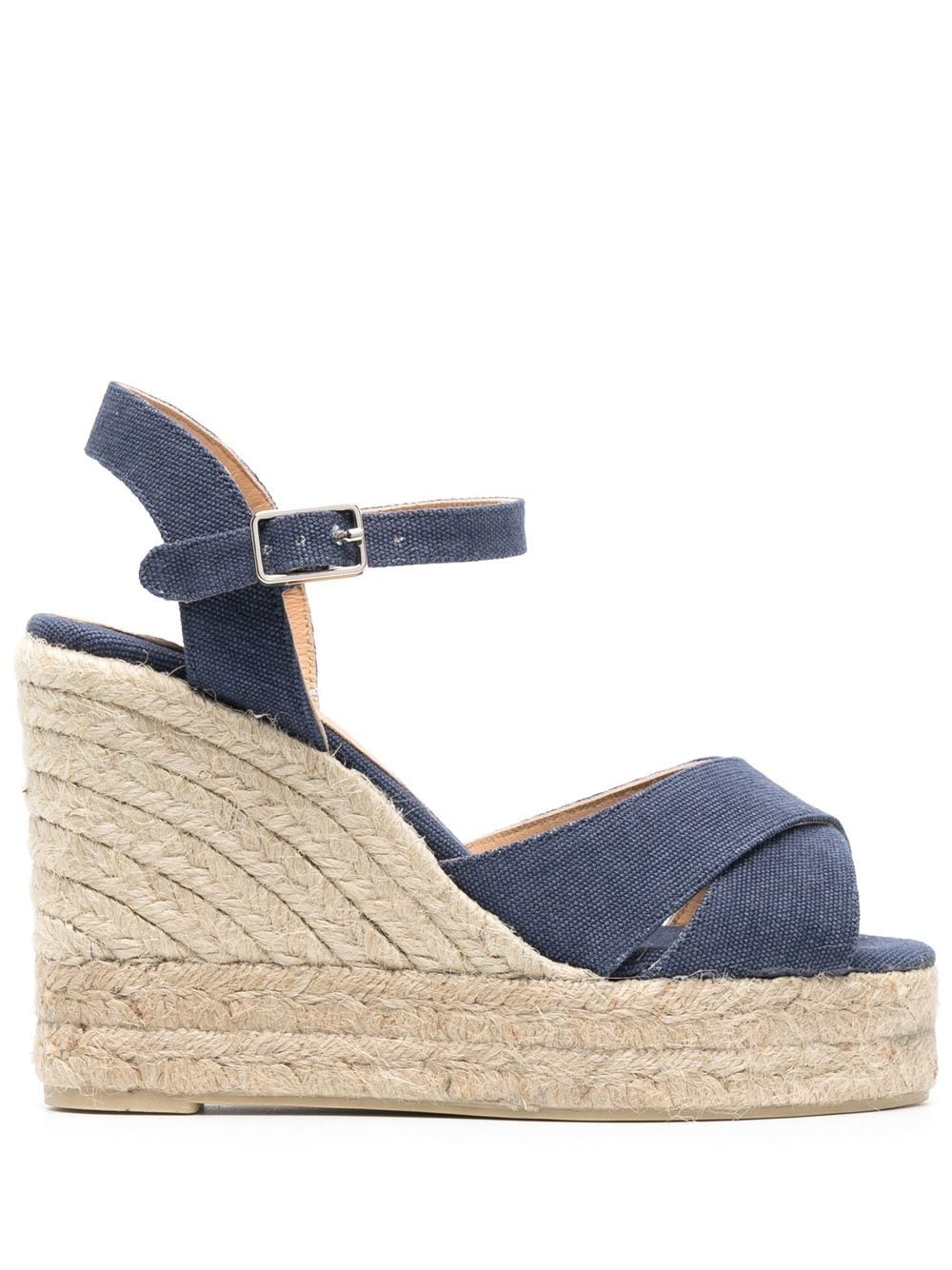 Castaner Blue Leather Espadrille Sandals - Comfortable & Stylish Summer Shoes for Women - Perfect for Beach, Vacation, and Casual Outings