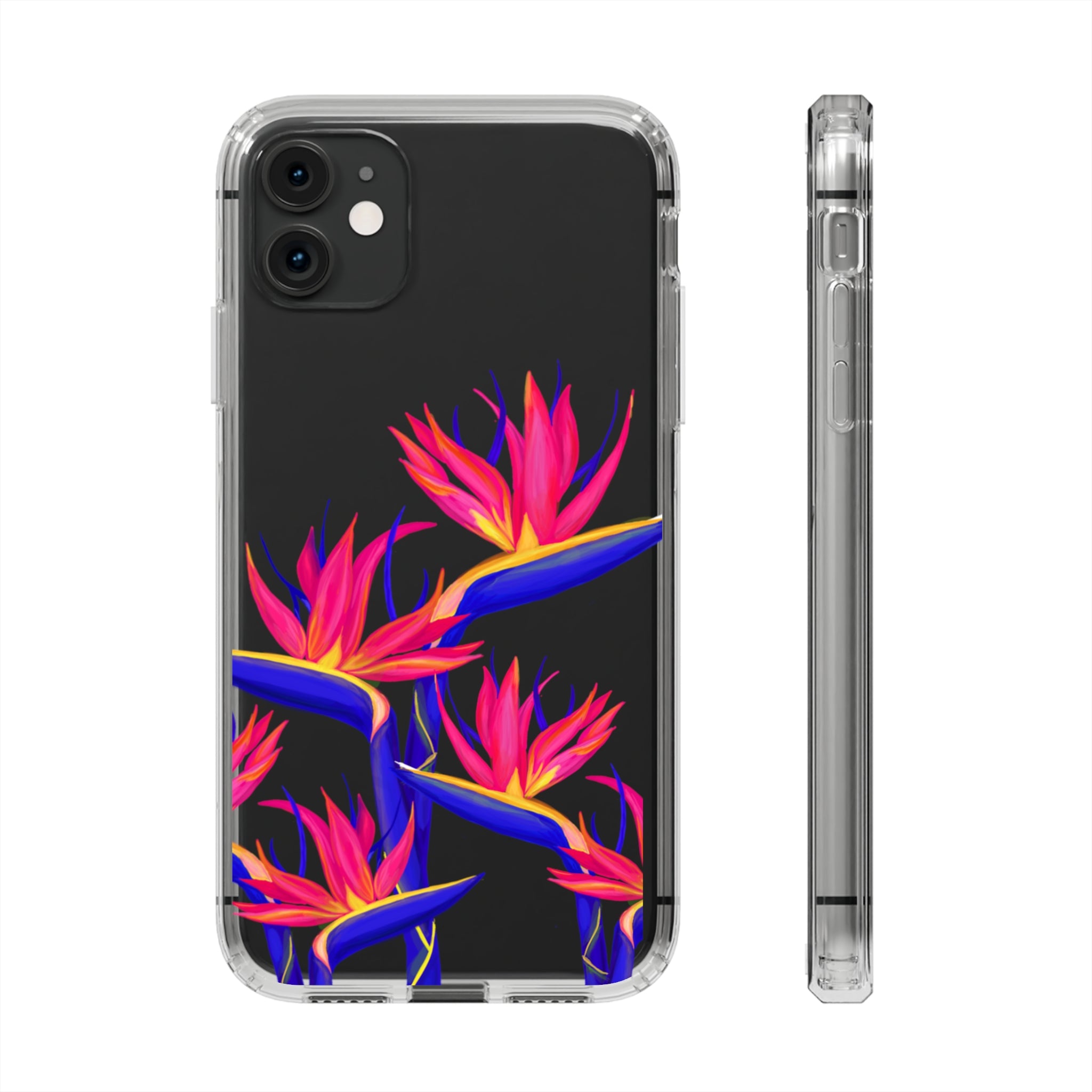 Pua Manu Neon Clear Phone Case - Shockproof & Scratch-Resistant Protective Cover for iPhone & Samsung - Perfect for Outdoor, Travel & Daily Use