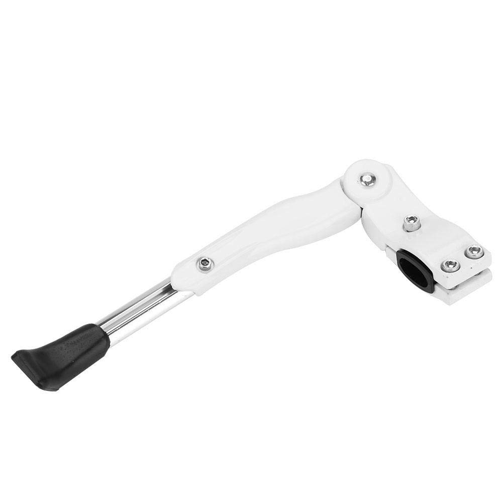 Aluminum Alloy Adjustable Bike Kickstand - Single Side Stand for Mountain & Road Bicycles - Easy Installation (White) | Perfect for Parking & Storage on Various Terrains