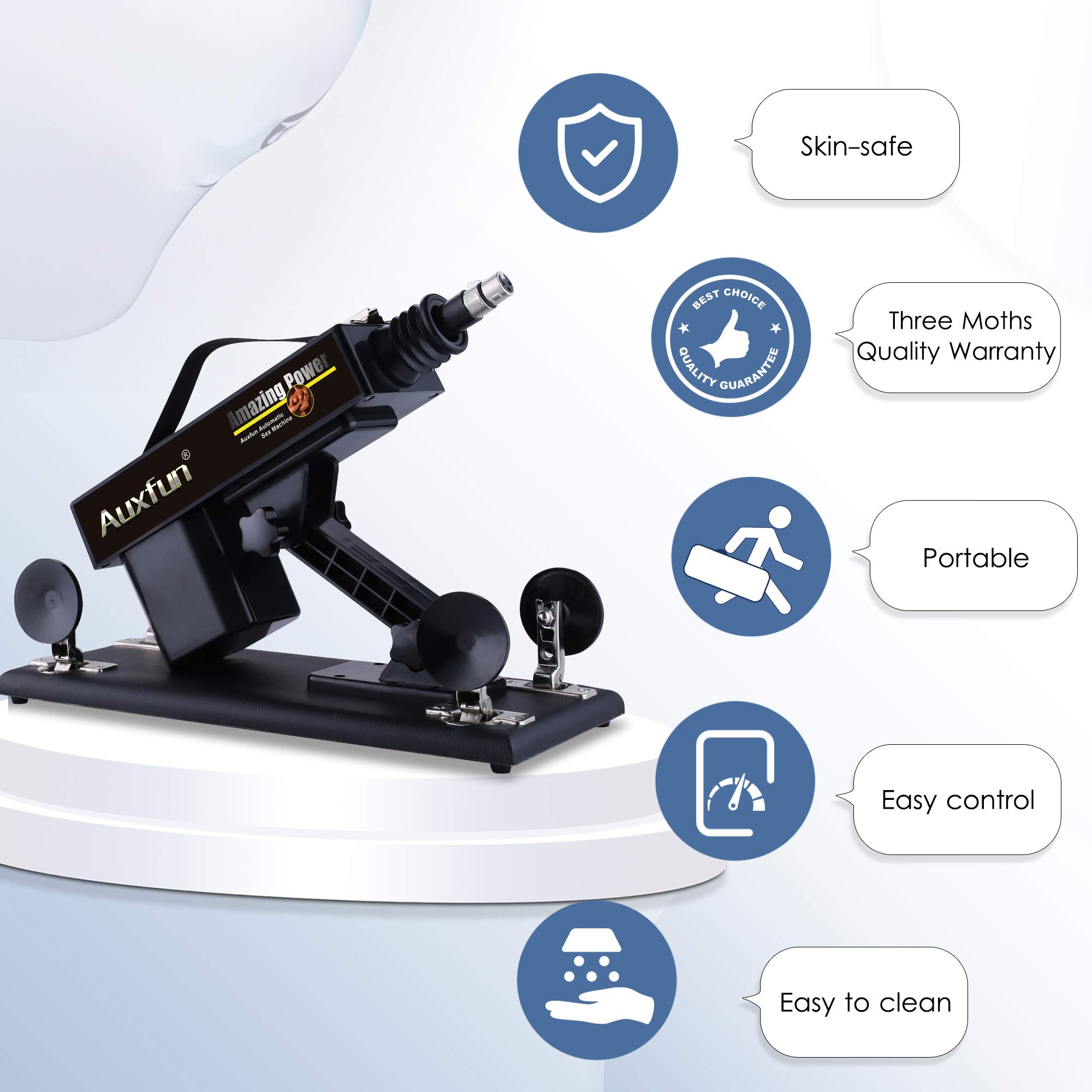 Premium Thrusting Sex Machine for Women & Men - Hands-Free Love Machine with 3 XLR Connector & Masturbator - Perfect for Couples Play, Solo Pleasure, and BDSM Scenes