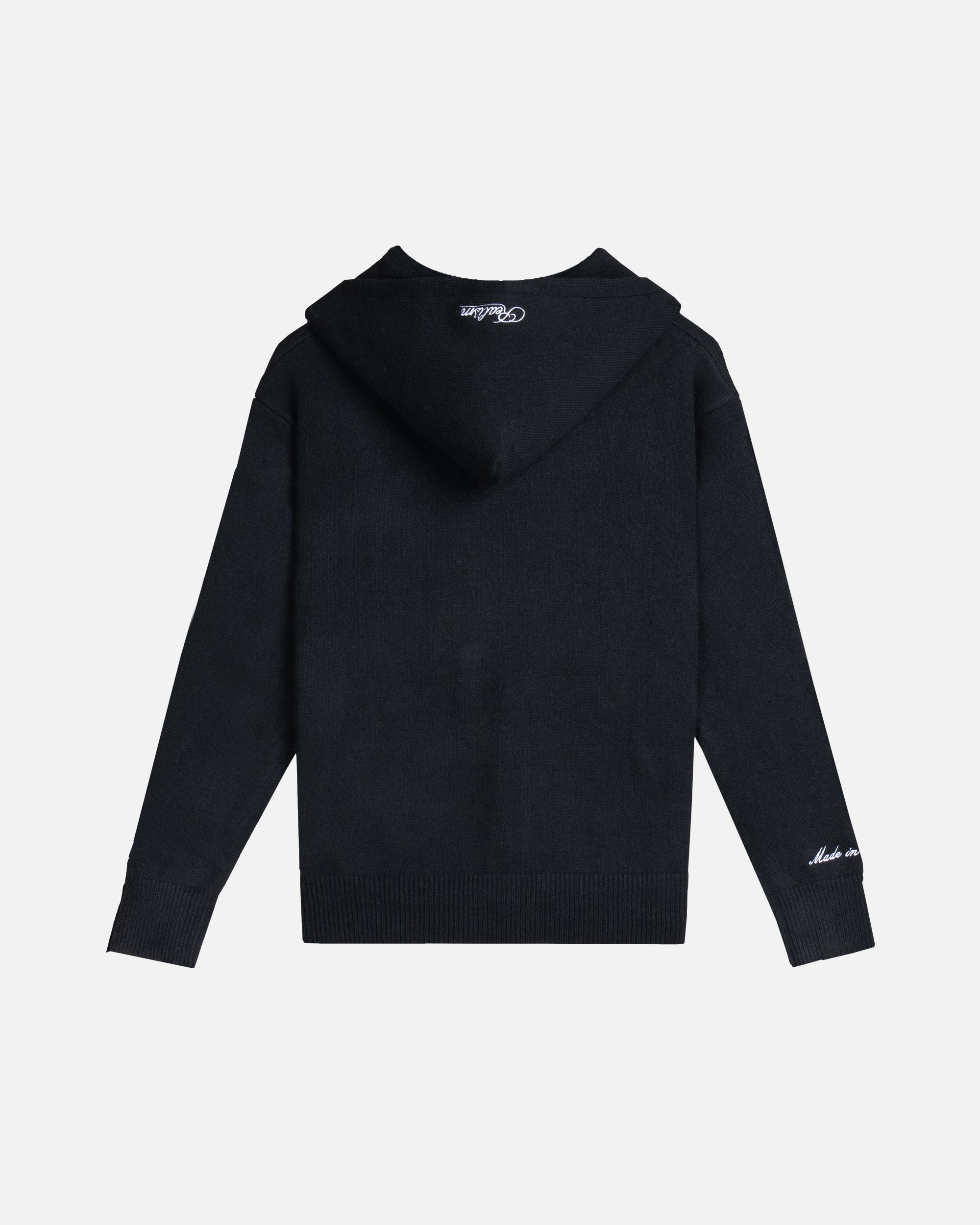 SSS Realism Radiant Knit Hoodie for Men & Women - Soft & Comfortable Pullover Sweatshirt - Black - Perfect for Casual Wear, Gym & Outdoor Activities