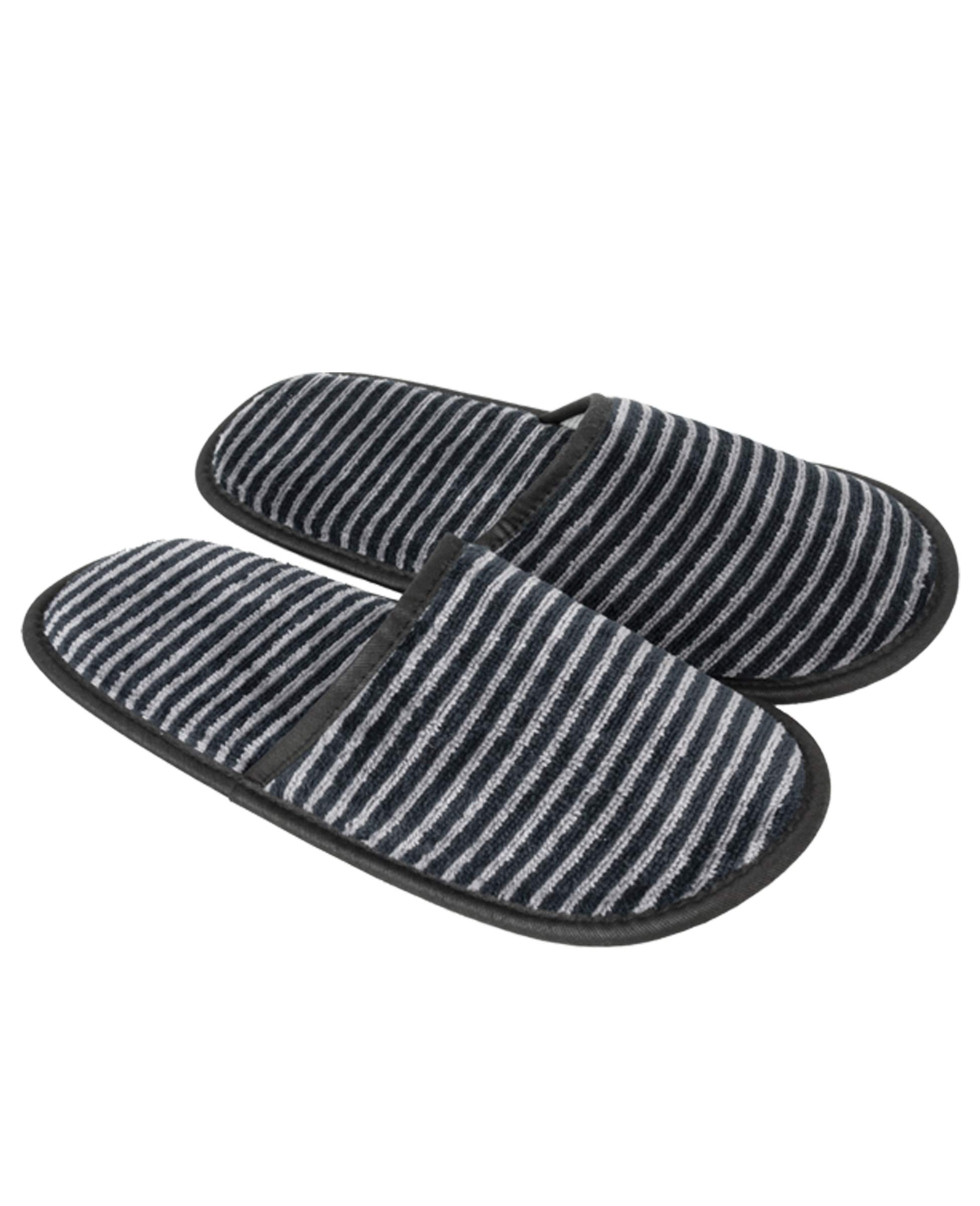 Luxury Velour Shawl & Robe Slippers Set for Women - Soft Striped Silver Grey Bathrobe & Slippers Combo - Perfect for Spa, Bridal Shower, Hotel Relaxation & Home Lounging