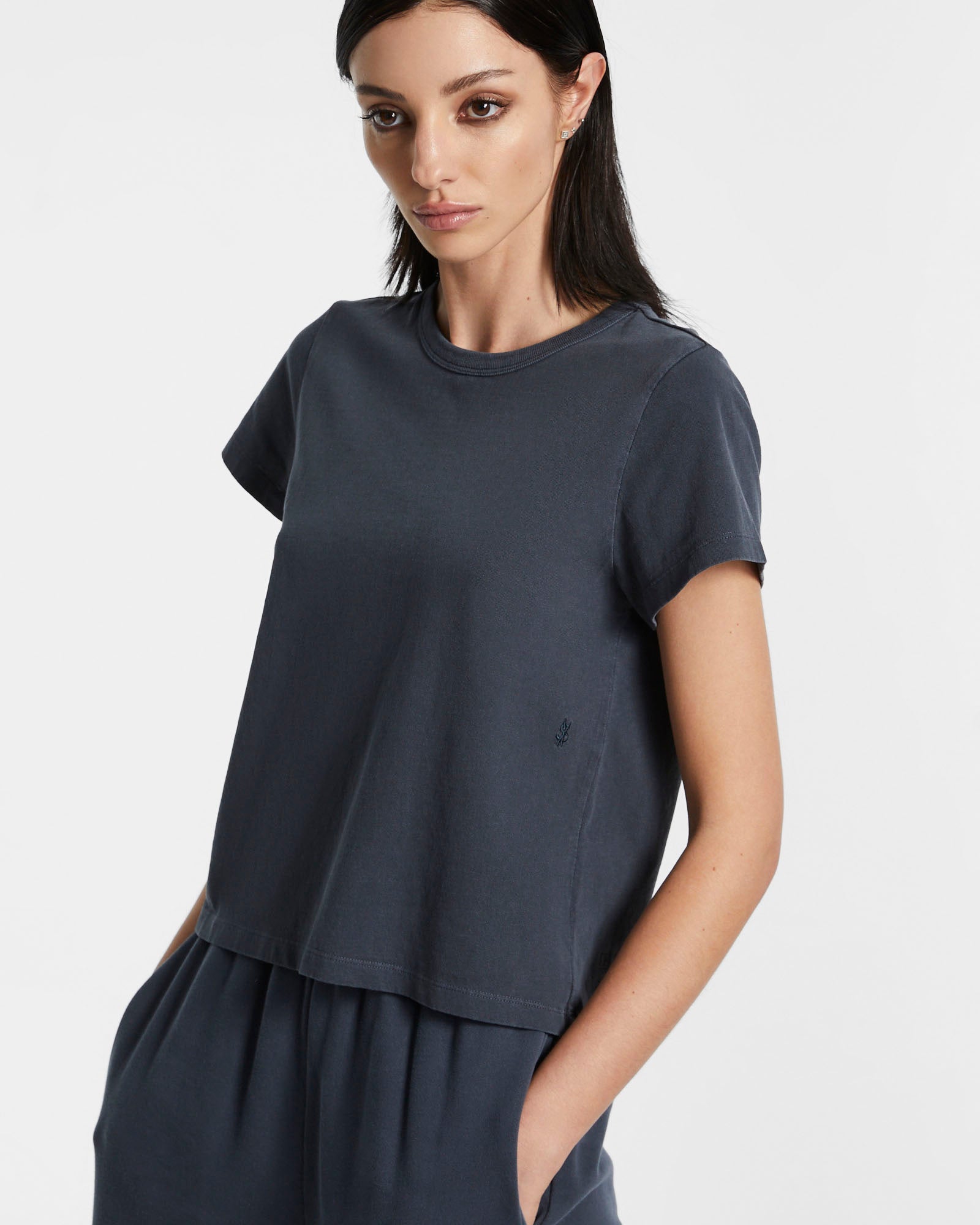 3 Pack Mini SS Tee Navy Blue - Soft Cotton Short Sleeve T-Shirts for Women & Men - Perfect for Casual Wear, Gym, and Everyday Outfits
