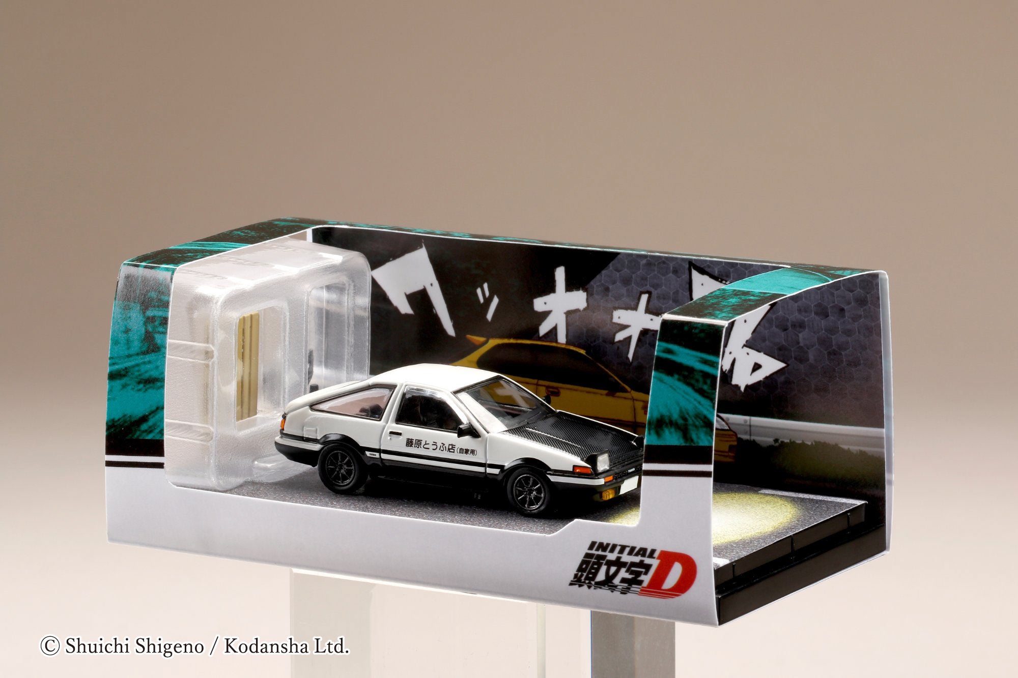 1:64 Toyota Sprinter Trueno GT APEX (AE86) Initial D Project D Model Car - Open Headlights with 4A-GE 5 Valve Engine - Collectible Diecast Display for Anime Fans & Car Enthusiasts - Perfect for Shelf Display, Anime Collections & Racing Memorabilia