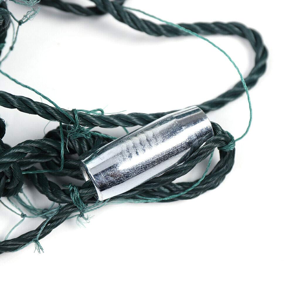 10X65Ft Fishing Drag Net Trap Cast Net - Heavy Duty Polyethylene Mesh with Iron Sinkers for Beach Fishing, Bait Seine & Freshwater Use (320M, Made in USA) - Perfect for Shore Fishing, Crabbing, and Small Boat Angling