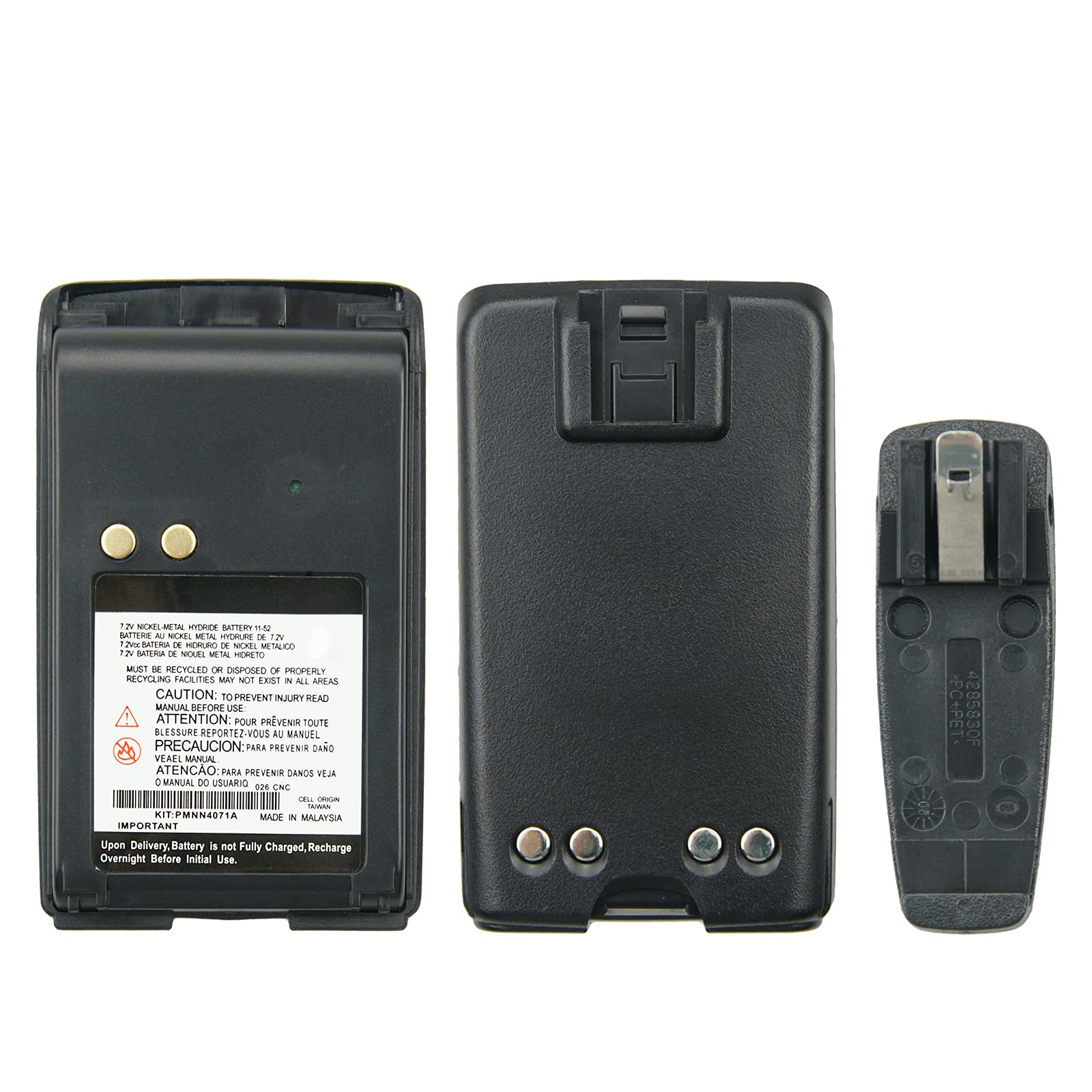 PMNN4071 PMNN4071A PMNN4071AR Ni-MH Replacement Battery for Mag One BPR40 A8 Two Way Radio - Long Lasting Power with Belt Clip - Perfect for Construction, Security & Outdoor Communication