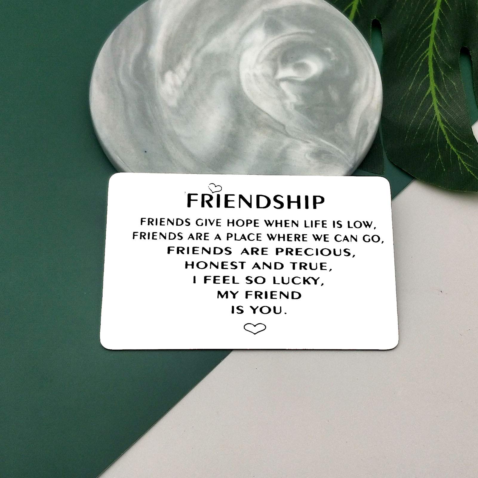 Vadaka Best Friend Gift Card - Engraved Metal Wallet Insert for Teens, Sister, Graduation & Birthday - Inspirational Friendship & Appreciation Card for Women & Girls - Perfect for Daily Carry, Gifting & Special Occasions