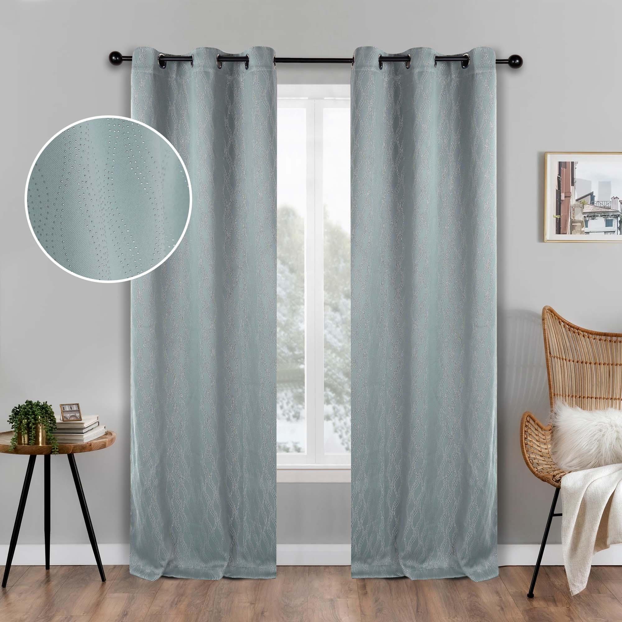 Zuri Textured Washable Blackout Curtains for Bedroom - Thermal Insulated Room Darkening Window Drapes (Set of 2 Panels) - Perfect for Nursery, Home Theater & Light Sleepers