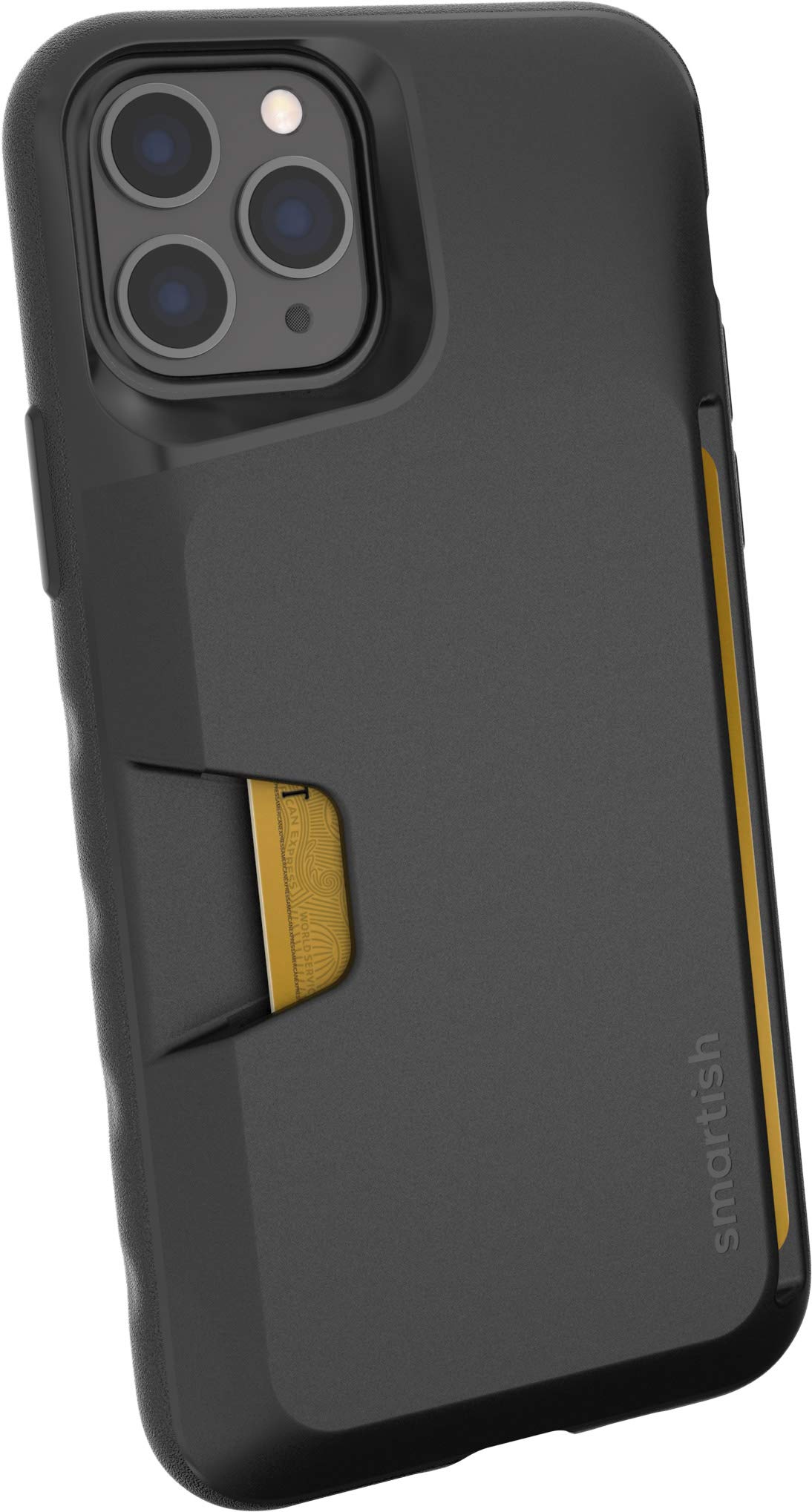 Smartish iPhone 11 Pro Wallet Case Slim Protective Credit Card Holder - Wallet Slayer Vol.1 Silk Cover for Everyday Use & Travel (Black Tie Affair)