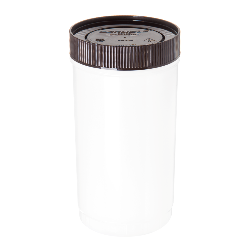 Carlisle Store N' Pour 1 Quart (1 Qt) Food Storage Container with Assorted Color Lids - Perfect for Meal Prep, Leftovers & Pantry Organization