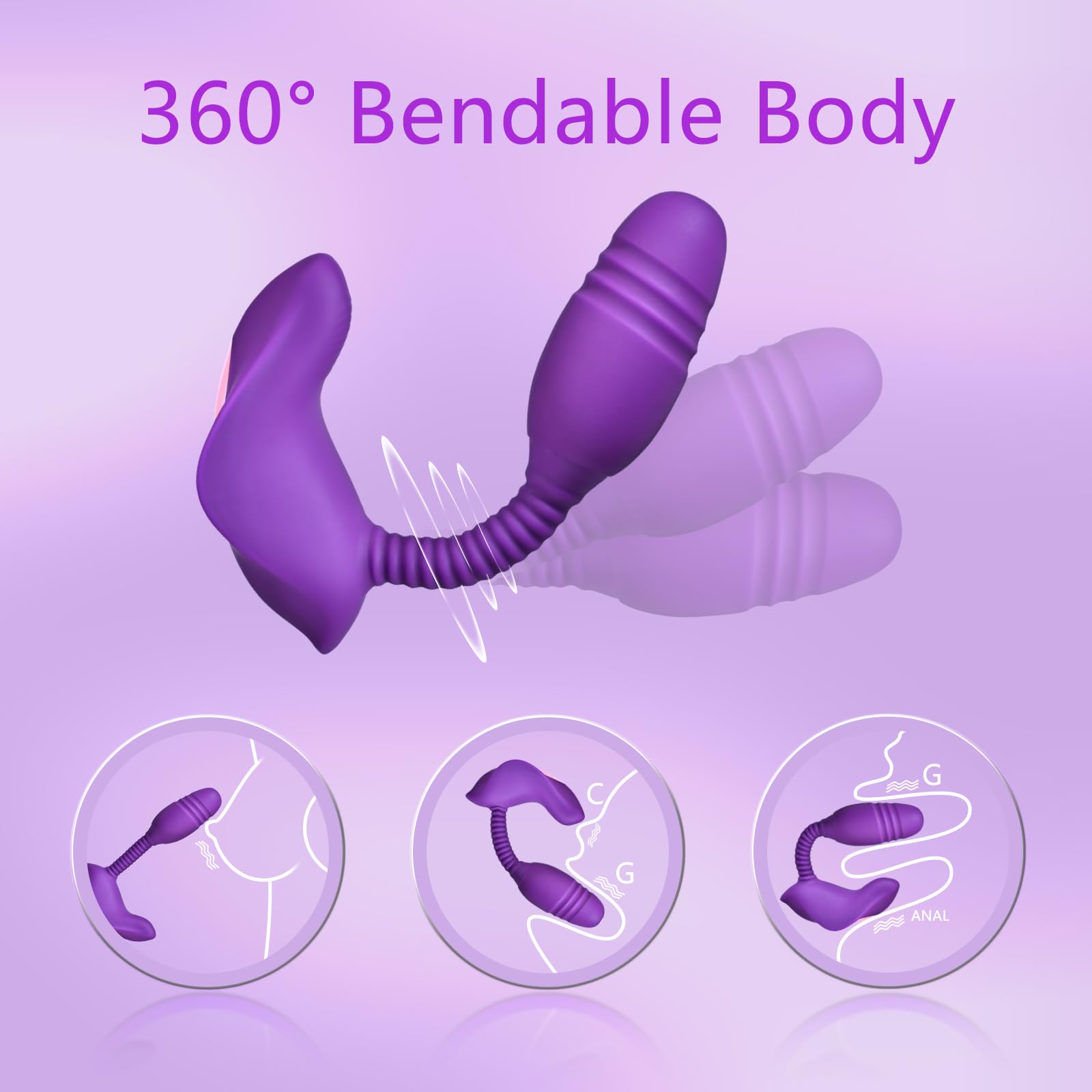 Premium Remote Control Wearable Vibrator for Women - Dual Motor G-Spot & Clitoral Stimulator with 9 Vibration Modes, Bendable Design for Hands-Free Pleasure | Perfect for Couples Play, Solo Exploration & Discreet Wear Under Clothing