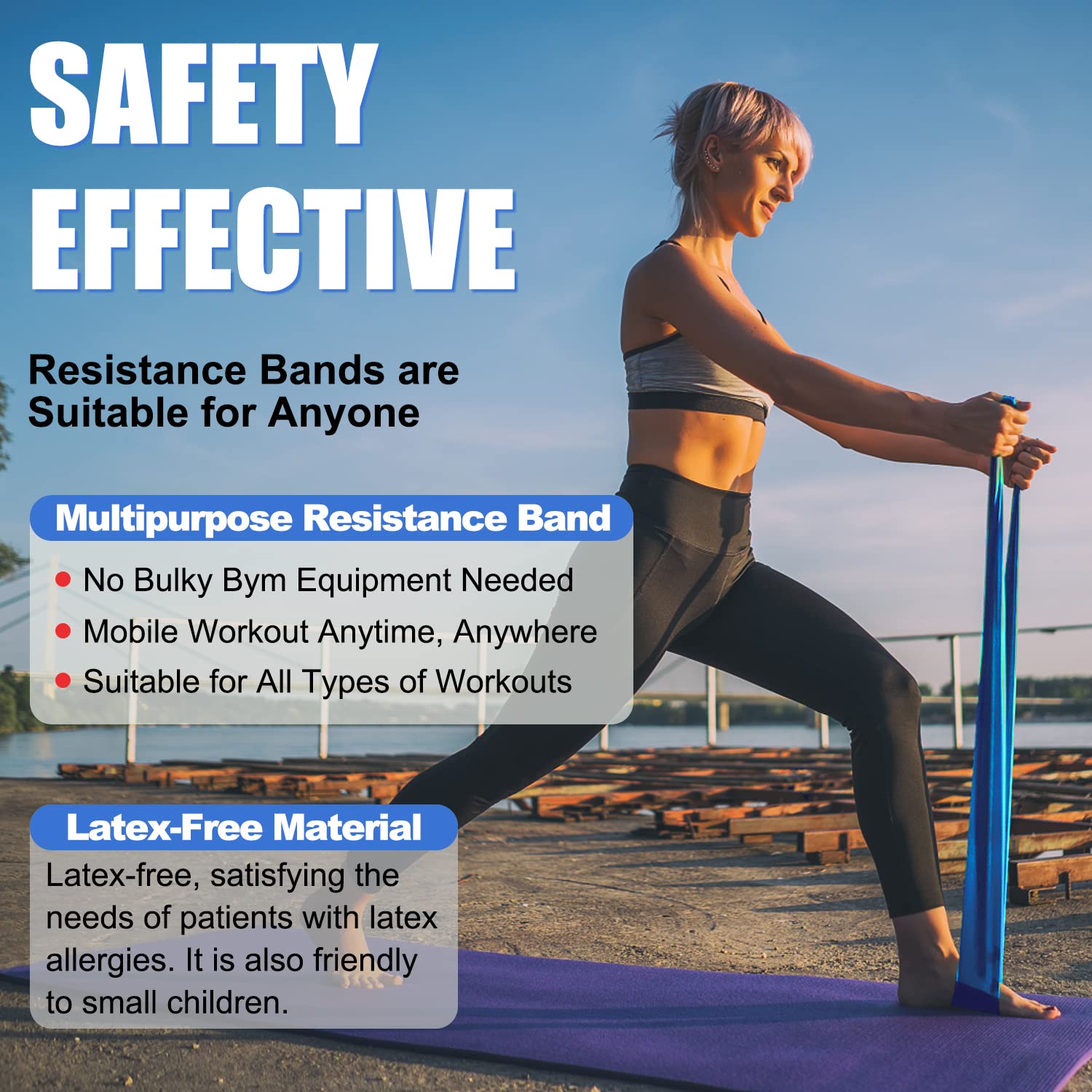 Premium Resistance Bands Set - 3 Pack Heavy Duty Exercise Bands for Strength Training, Mobility Workouts, Pilates & Physical Therapy - Ideal for Home Gym, Fitness Enthusiasts & Rehabilitation