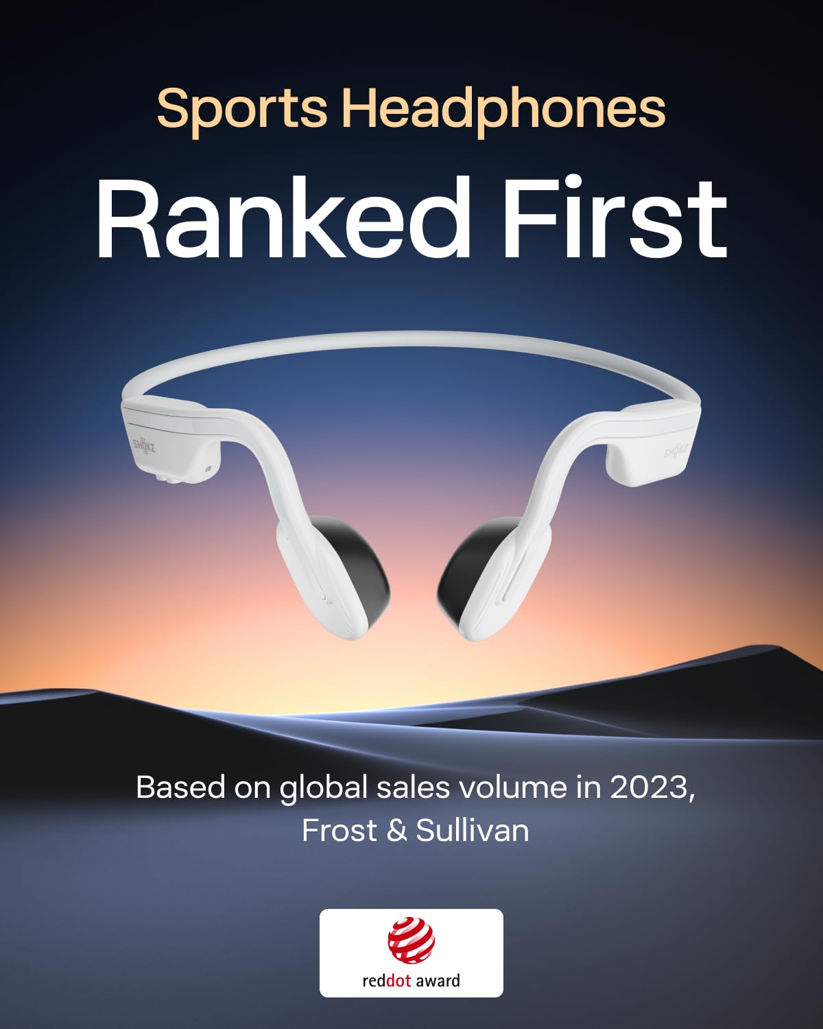 Shokz OpenMove Open-Ear Bluetooth Sports Headphones - Wireless Bone Conduction Headphones for Running, Cycling & Workouts - Sweatproof & Lightweight Design - Includes Bonus Sticker Pack (White) - Perfect for Gym, Jogging & Outdoor Activities