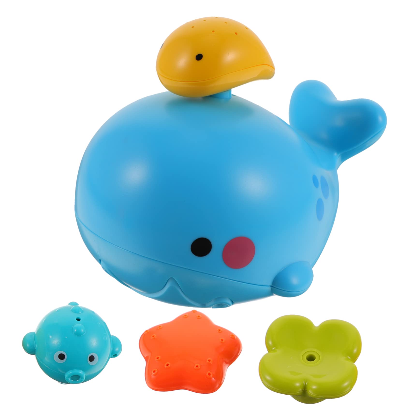 UPKOCH 4 Pack Floating Electric Shower Head Toys - Water Sprinkler Bath Toys for Kids, Fun Bathtime & Pool Playtime, Durable Plastic Design for Toddlers & Children
