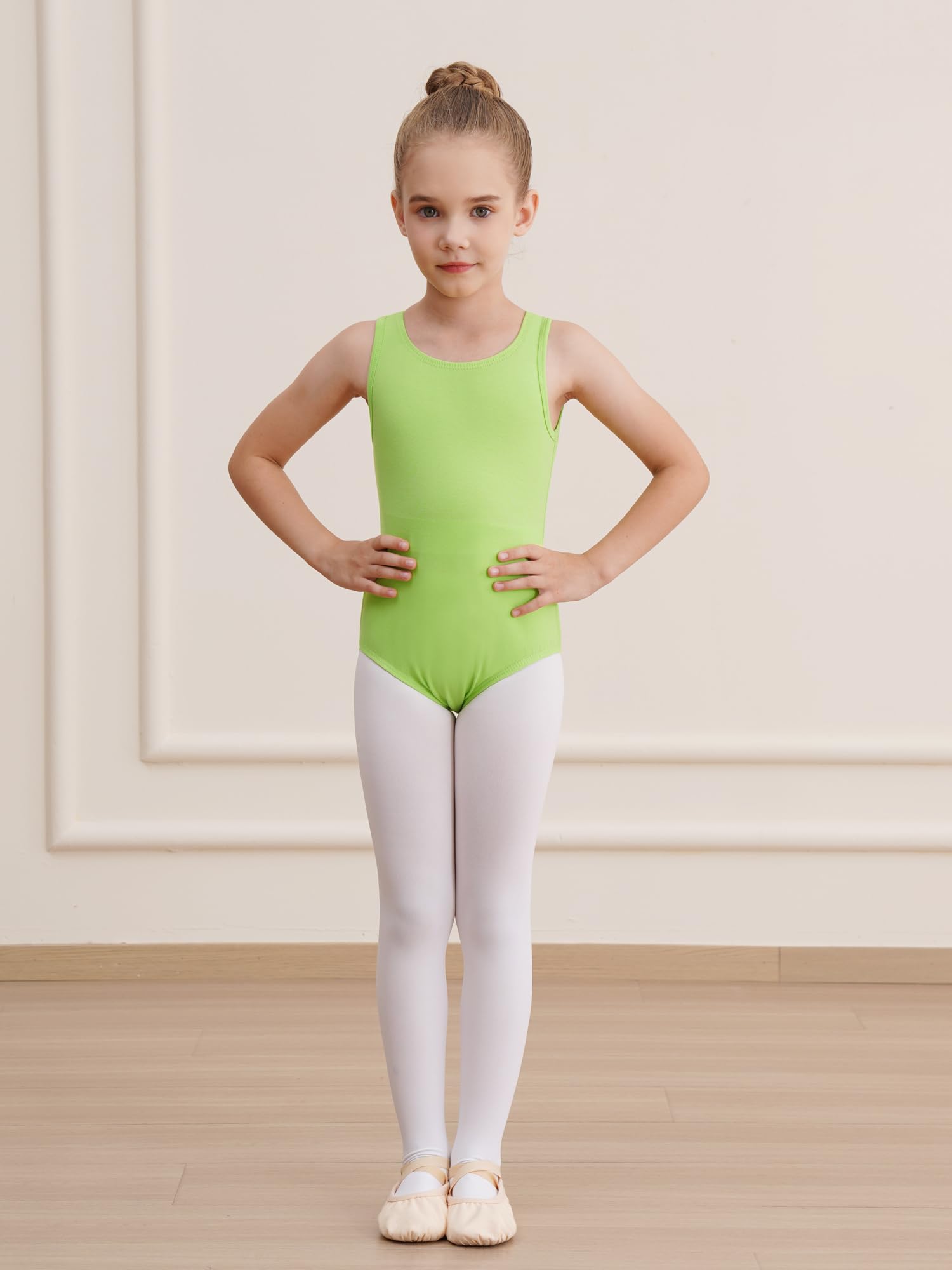 **Girls Gymnastics Leotards - Sleeveless Ballet Tank Top for Dance & Performance - Perfect for Gymnastics, Ballet, Cheerleading & Dance Competitions**