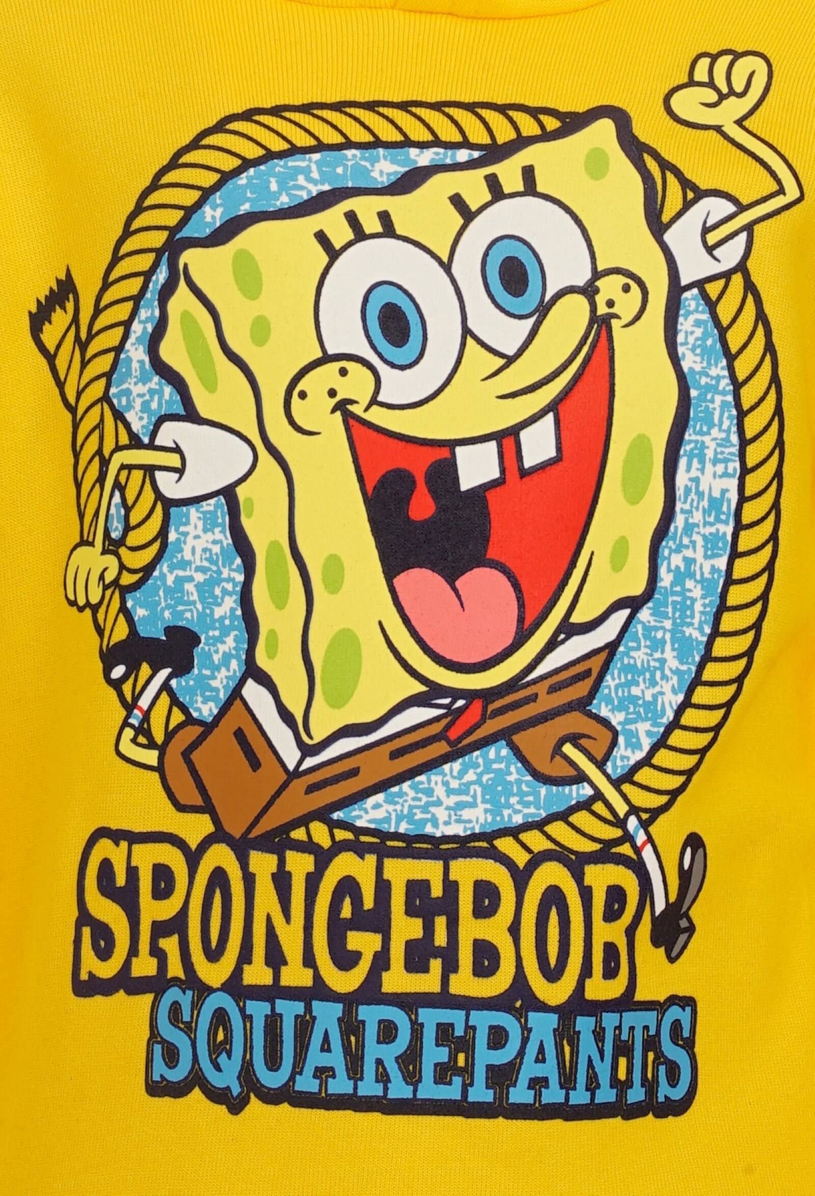 SpongeBob SquarePants Fleece Hoodie & Jogger Pants Set for Toddlers & Kids | Nickelodeon Cartoon Character Outfit | Cozy Playwear & Lounge Wear for Home, School & Outdoor Activities