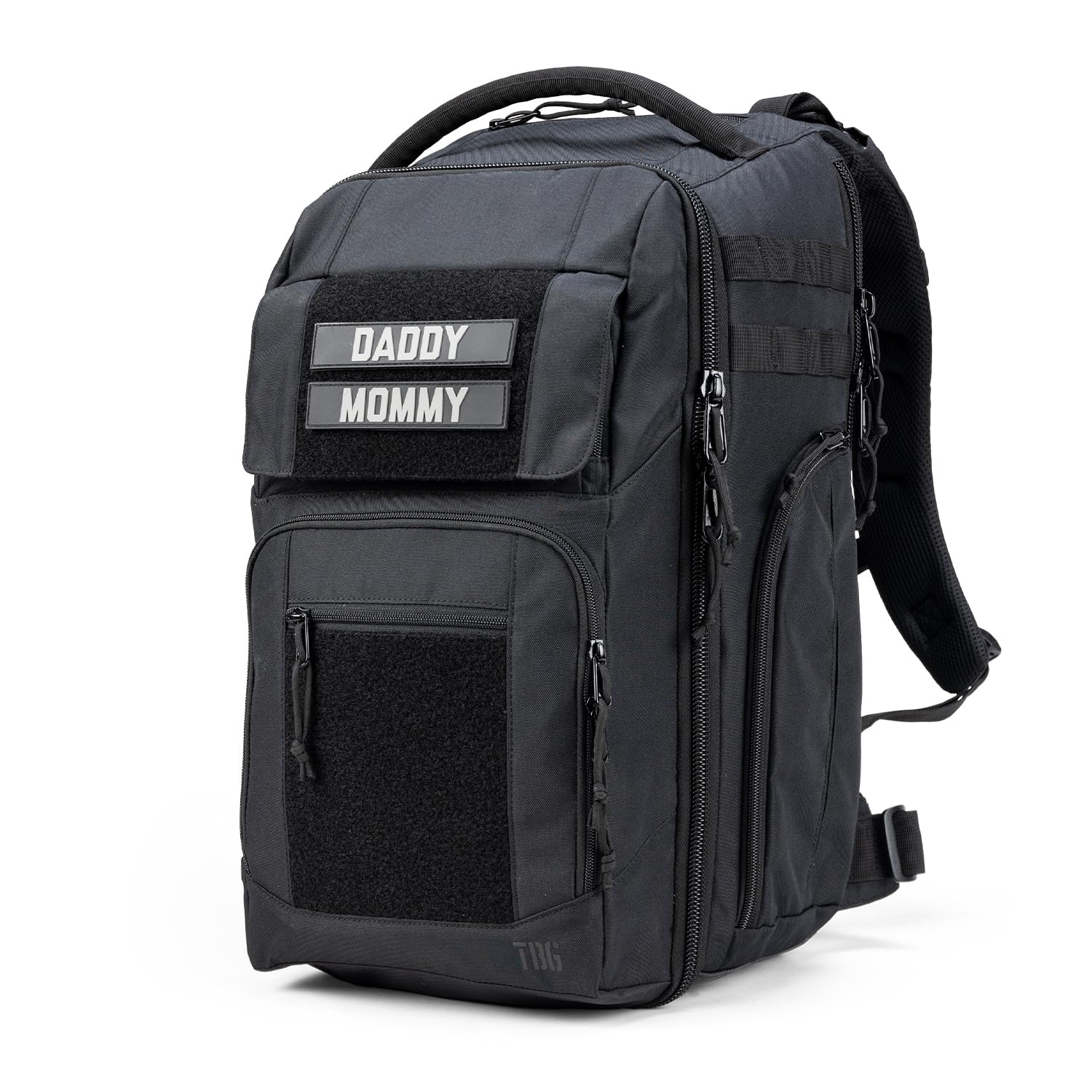 Tactical Diaper Backpack for Men - Waterproof Baby Gear with Changing Pad, Multiple Pockets & Durable Design - Perfect for Travel, Hiking & Everyday Use (Black)