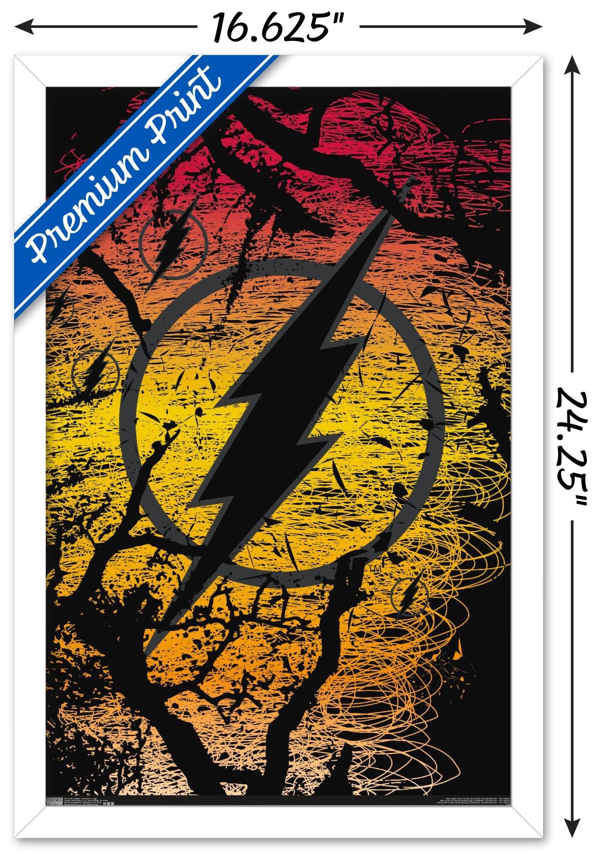 DC Comics The Flash Logo Wall Poster - 14.725