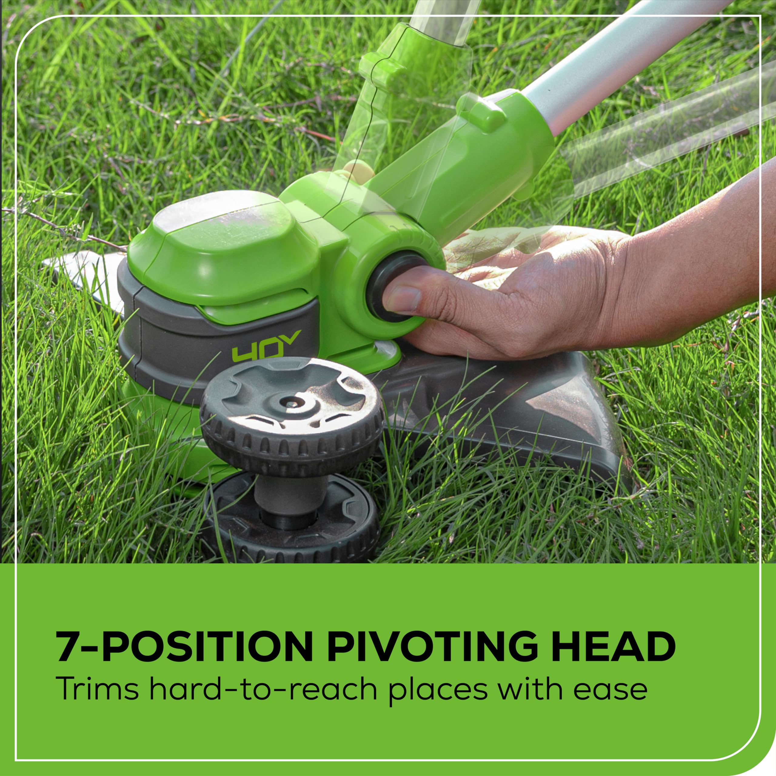 Greenworks 40V 13-Inch Cordless String Trimmer & Edger (2nd Generation) with 2.0Ah USB Battery & Charger - Perfect for Lawn Care, Yard Maintenance, and Landscaping