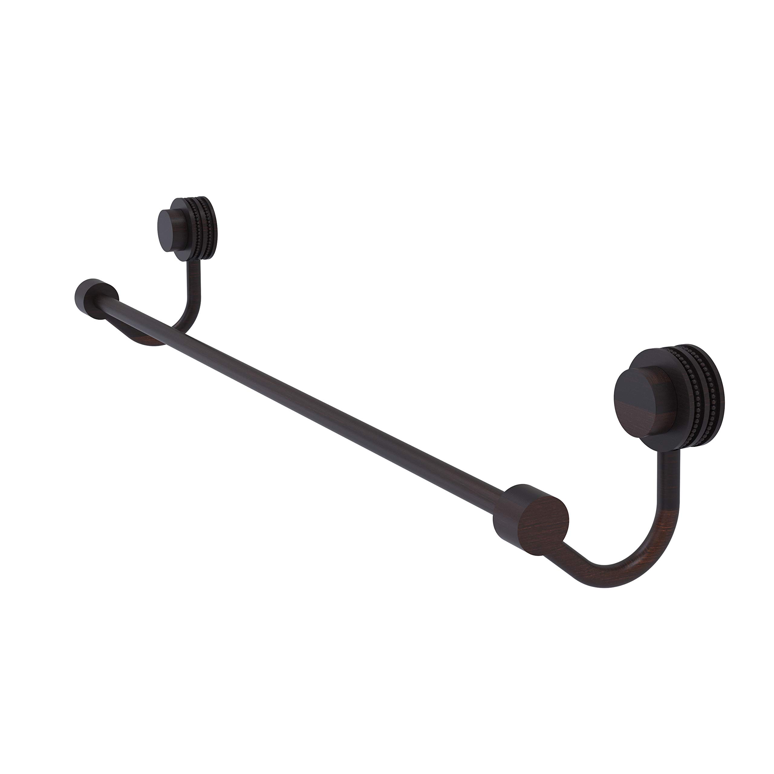 Allied Brass 421D/30-VB Venus Collection 30 Inch Dotted Accent Towel Bar in Venetian Bronze - Perfect for Bathroom, Spa & Luxury Home Decor
