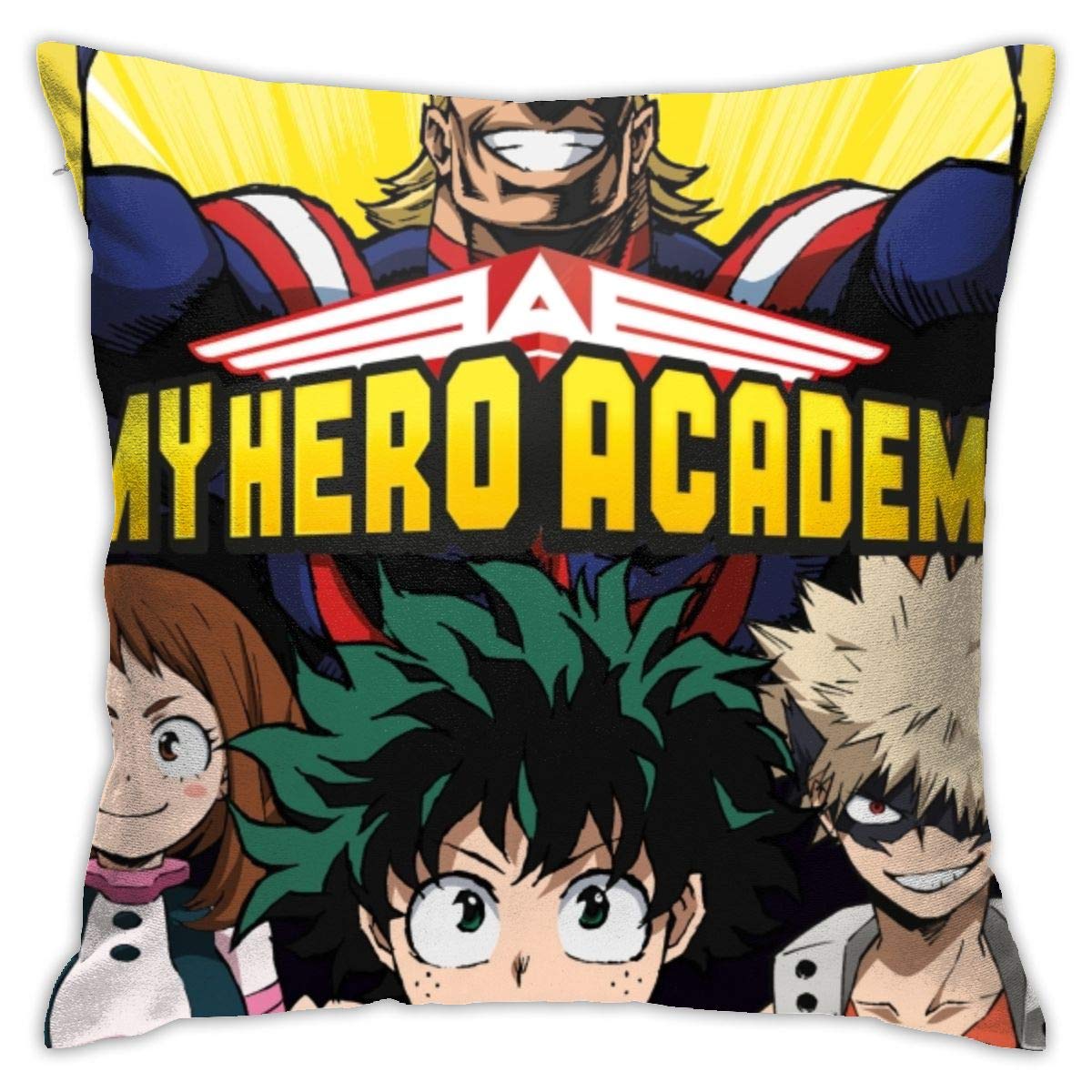 My Hero Academia Anime Throw Pillow Covers 18x18 Inch - Soft Couch Cushion Cases for Sofa, Bed, Dorm Decor - Perfect for Anime Fans & Home Decoration (45x45cm)