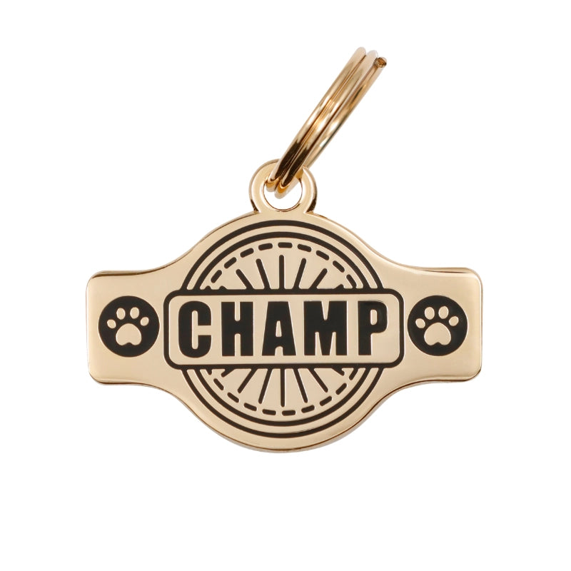 Personalized Champ Pet ID Tag - Custom Engraved Dog & Cat Name Tags with Phone Number - Perfect for Lost Pet Recovery & Everyday Safety