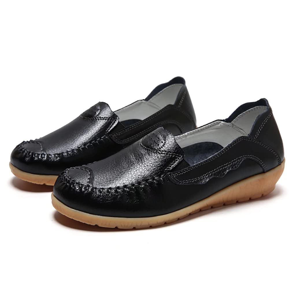 WERWAES Women's Casual Loafers - Lightweight Comfortable Slip-On Moccasins for Walking | Non-Slip Flat Shoes with Round Toe | Perfect for Office, Travel & Everyday Wear