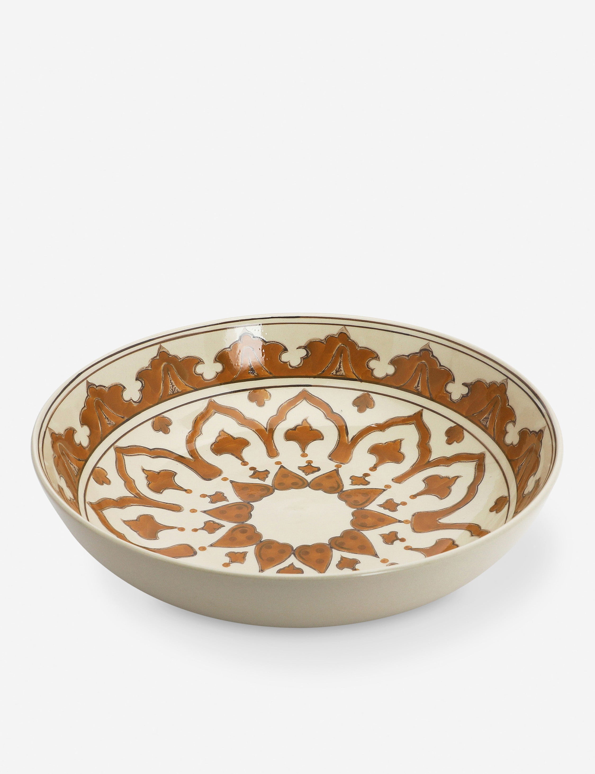 Diani Ceramic Serving Bowl - Elegant Large Bowl for Salads, Pasta, Fruit - Perfect for Dinner Parties, Family Gatherings & Entertaining