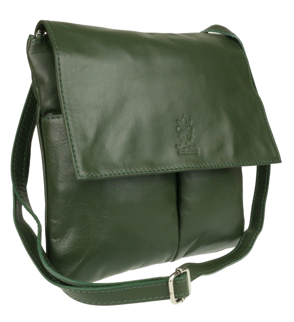 Stylish Italian Genuine Leather Crossbody Bag for Women with Double Pockets - Perfect for Work, Travel & Everyday Use