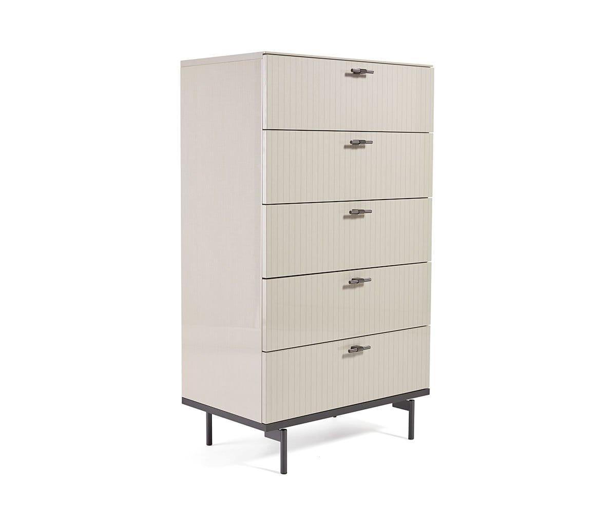 Niccola High Chest - Modern 5-Drawer Dresser for Bedroom, Living Room & Office - Solid Wood Storage Cabinet with Sleek Design - Perfect for Organizing Clothes, Linens & Home Essentials