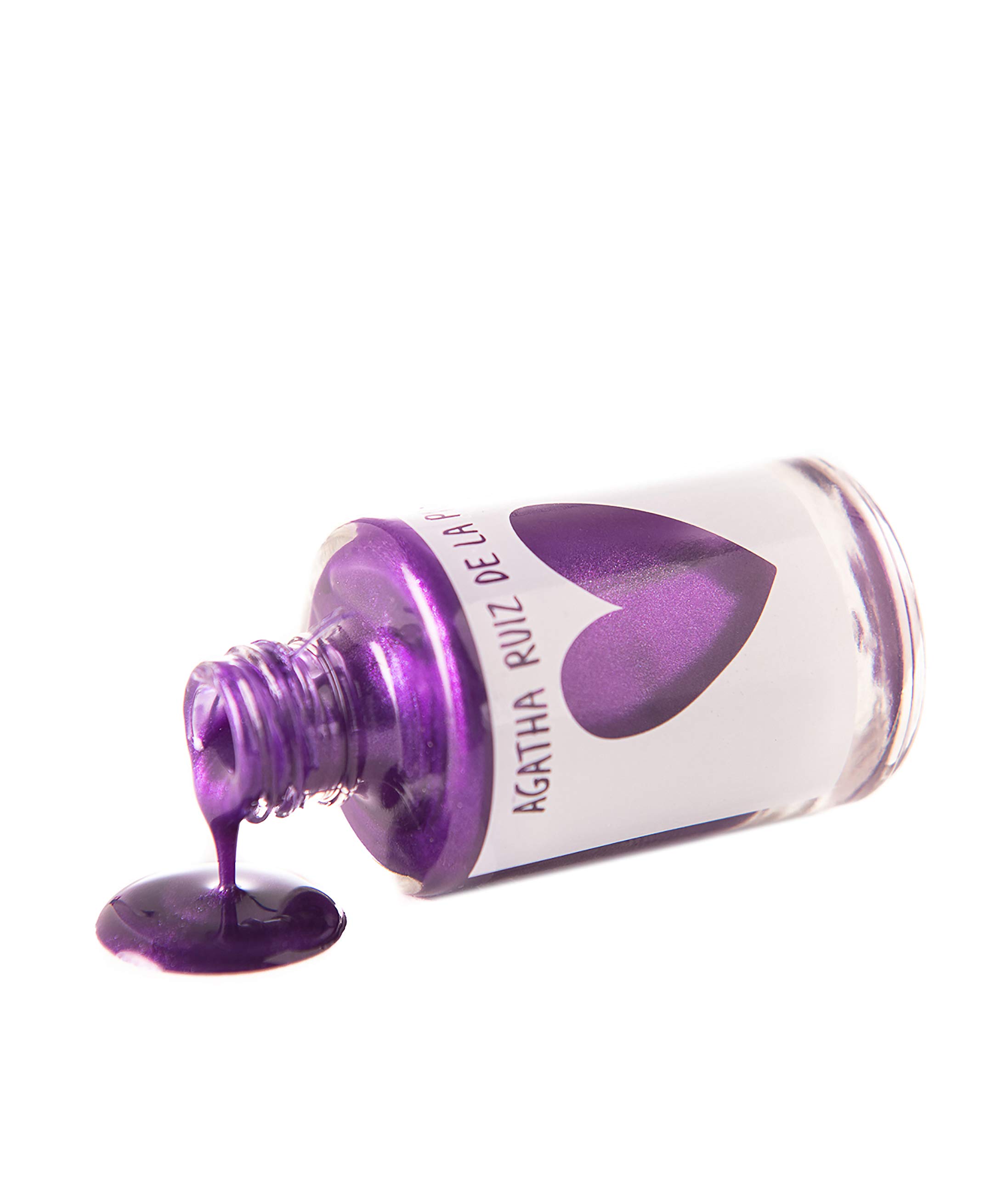 Agatha Ruiz de la Prada Lavender Nail Polish Set - 4 High Coverage Quick Dry Long-Lasting Glossy Nail Polishes with Glitter in Deep Purple Shades - Perfect for Parties, Weddings & Special Occasions