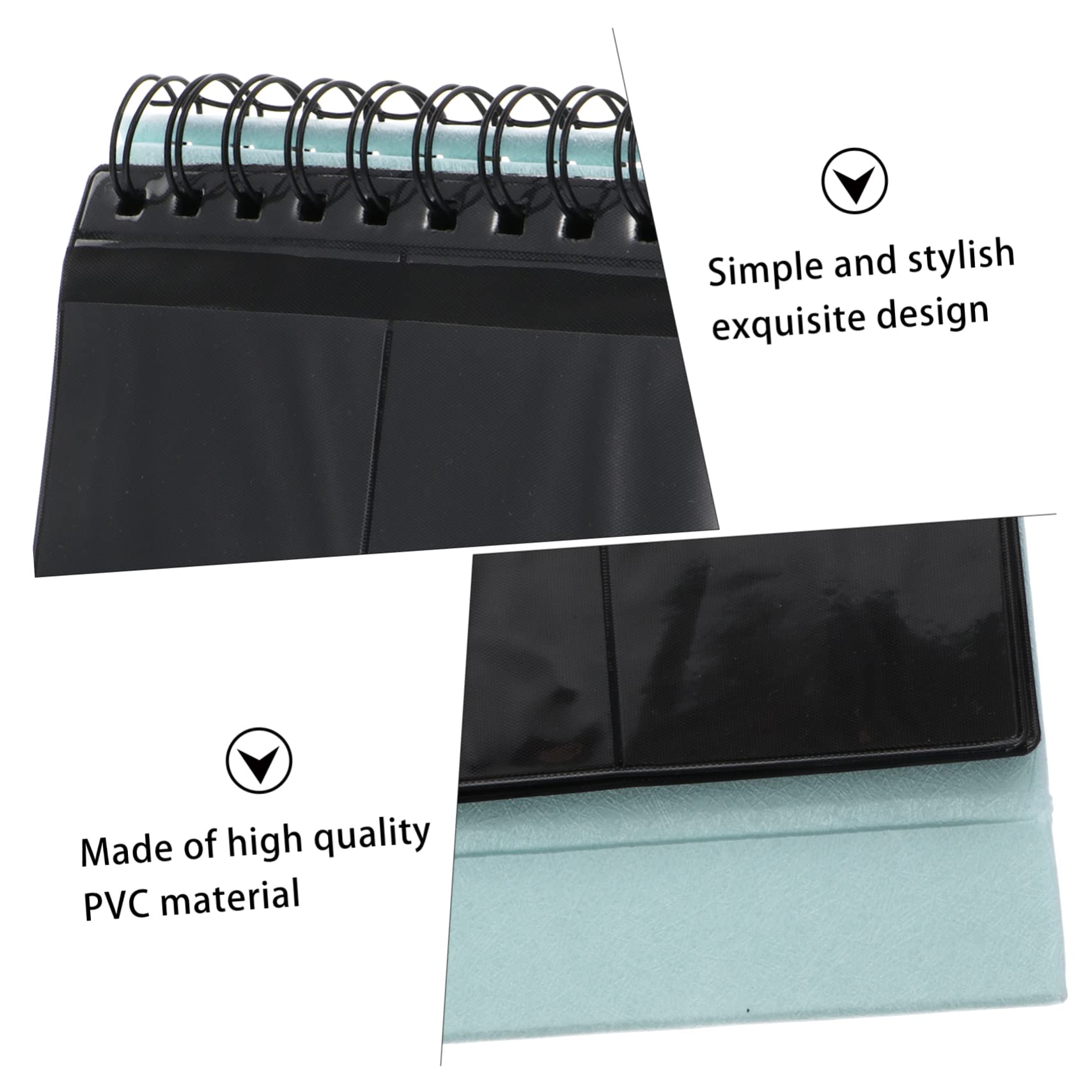 Abaodam 3-Pack 3-Inch Spiral Travel PVC Photo Album - Foldable Retro Picture Frame for 8x9, 9x7, 2.5x3.5 Photos | Table Calendar, Desk Display & Camera Accessory | Perfect for Travel Memories, Wedding Photos & Office Decor