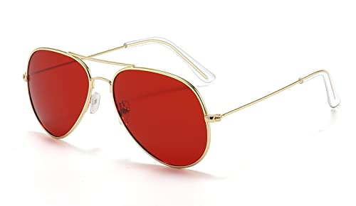 Gold Frame/Red Lens
