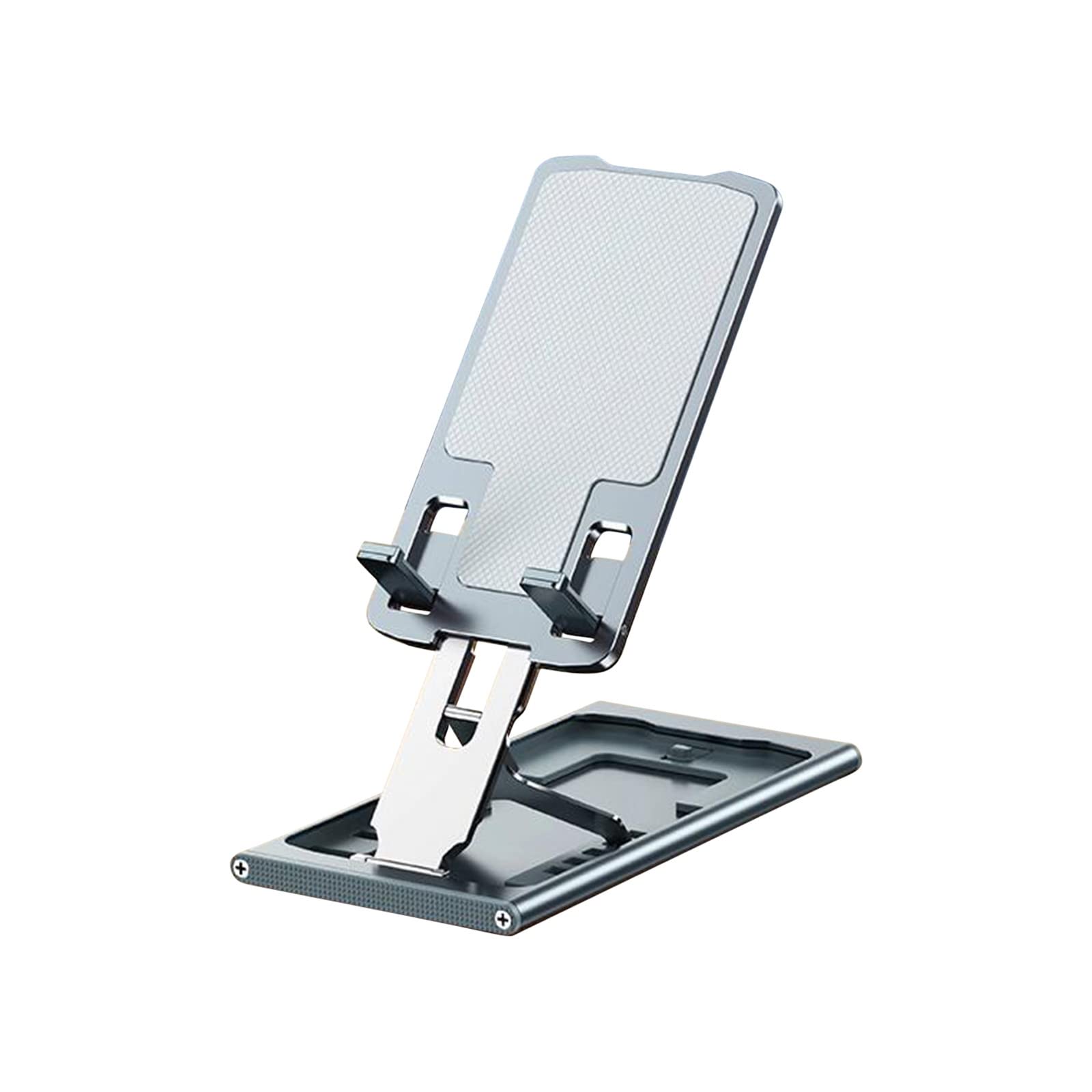 Portable Adjustable Metal Phone & Tablet Stand - Foldable, Telescopic Holder for Desk, Bed, Car, Kitchen & Office Use - Compatible with iPhone, iPad, Samsung & More (Model NX3)