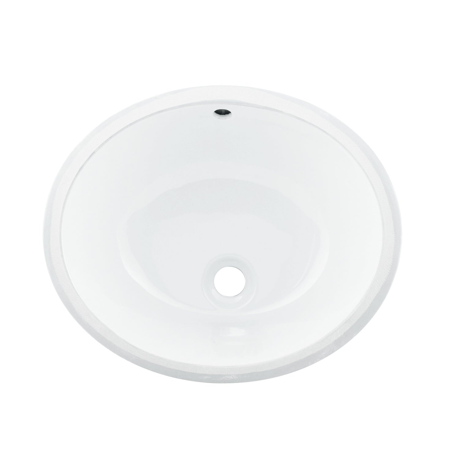 DAX White Ceramic Undermount Bathroom Sink - 18 x 16 x 8 Inches Oval Single Bowl for Vanity & Powder Room (BSN 100) - Perfect for Modern Bathroom Renovation & Small Space Design