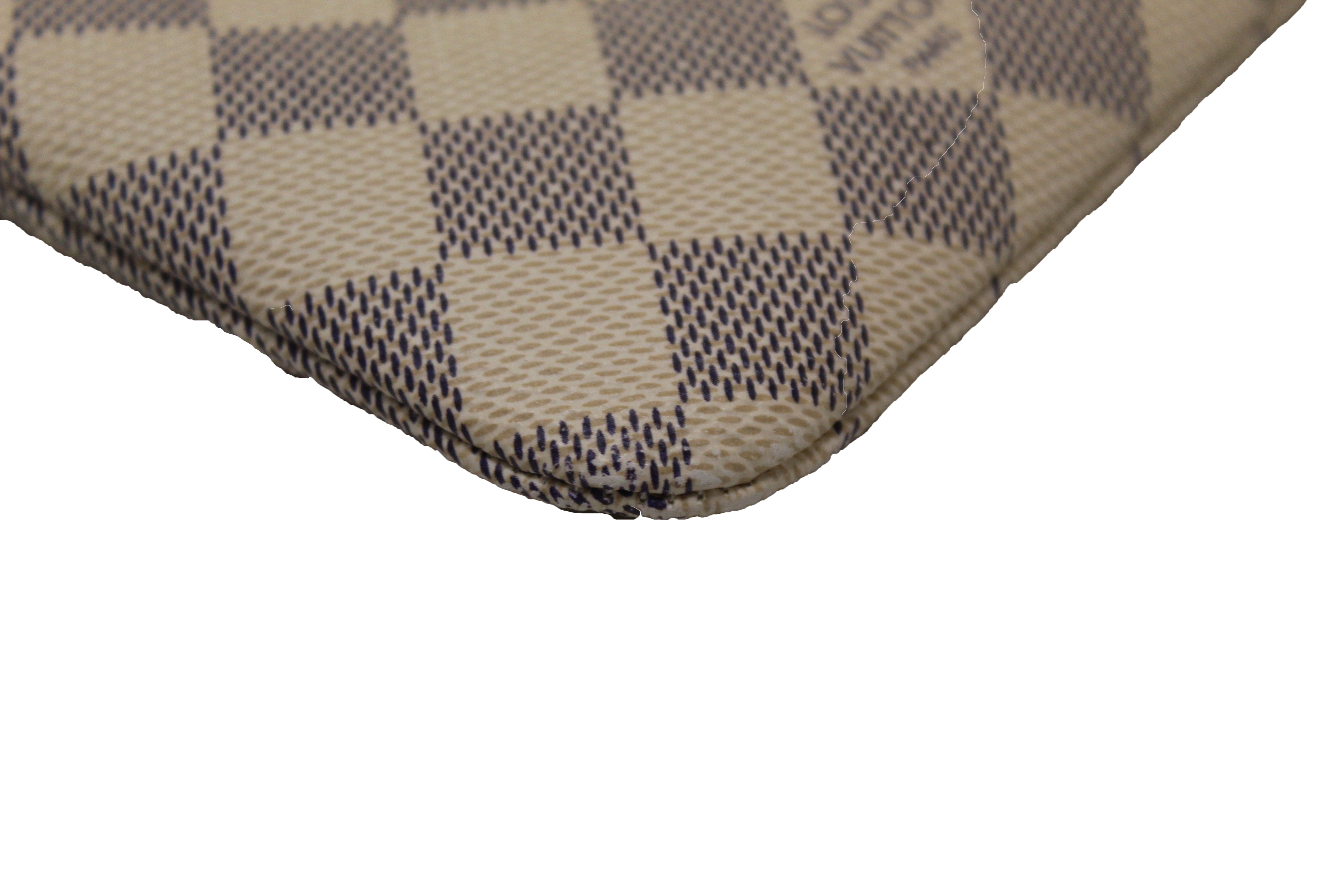 Authentic Louis Vuitton Damier Azur City Pouch Wristlet Clutch Bag - Stylish Crossbody Purse for Women, Perfect for Parties, Travel & Everyday Use